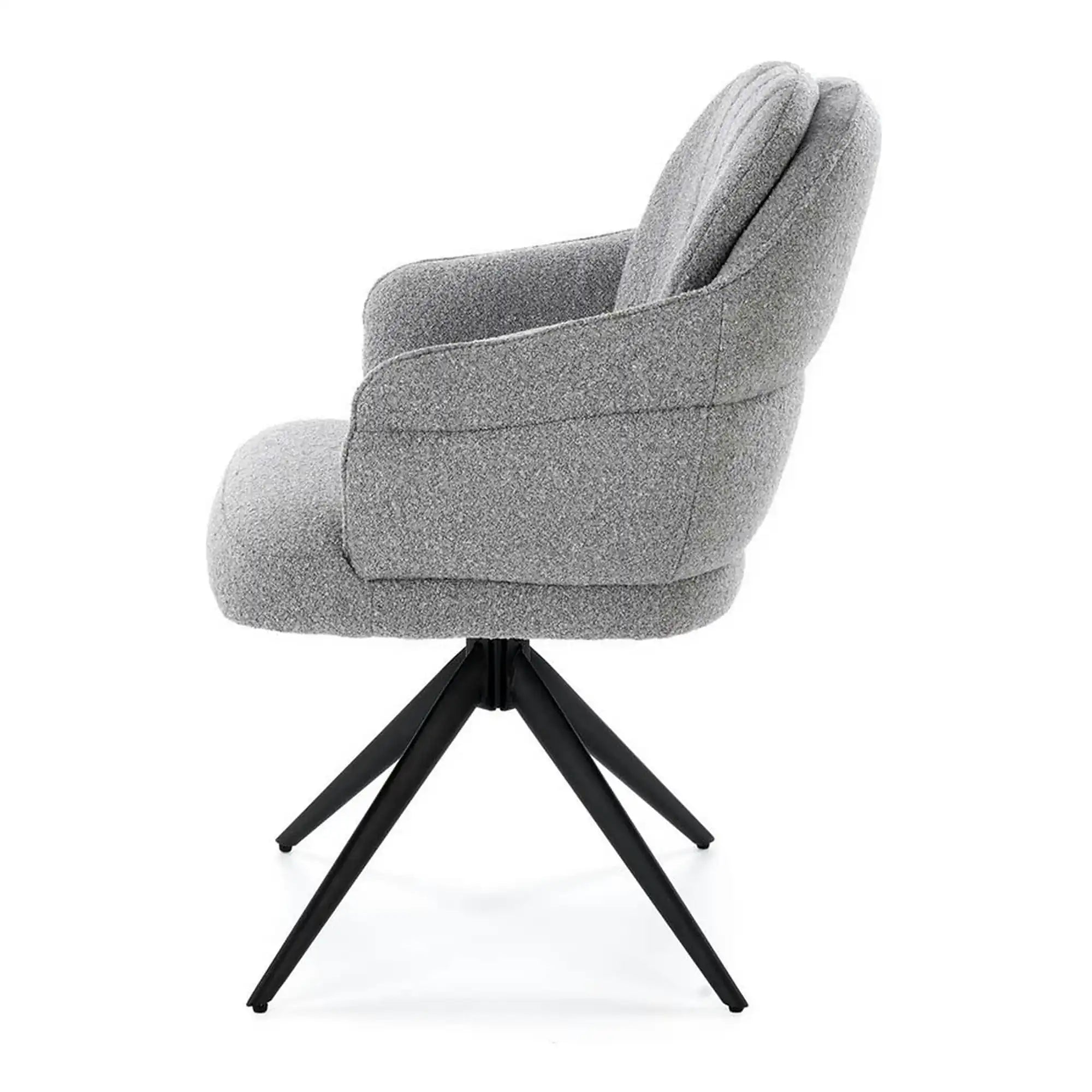 Scaun K570, gri/negru, stofa/otel, 61x70x92 cm