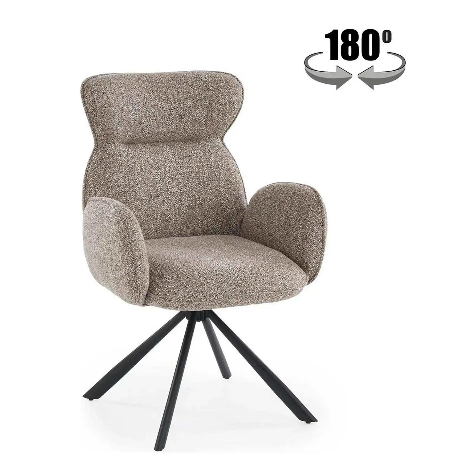 Scaun K571, bej inchis/negru, stofa clasica/otel, 63x64x93 cm