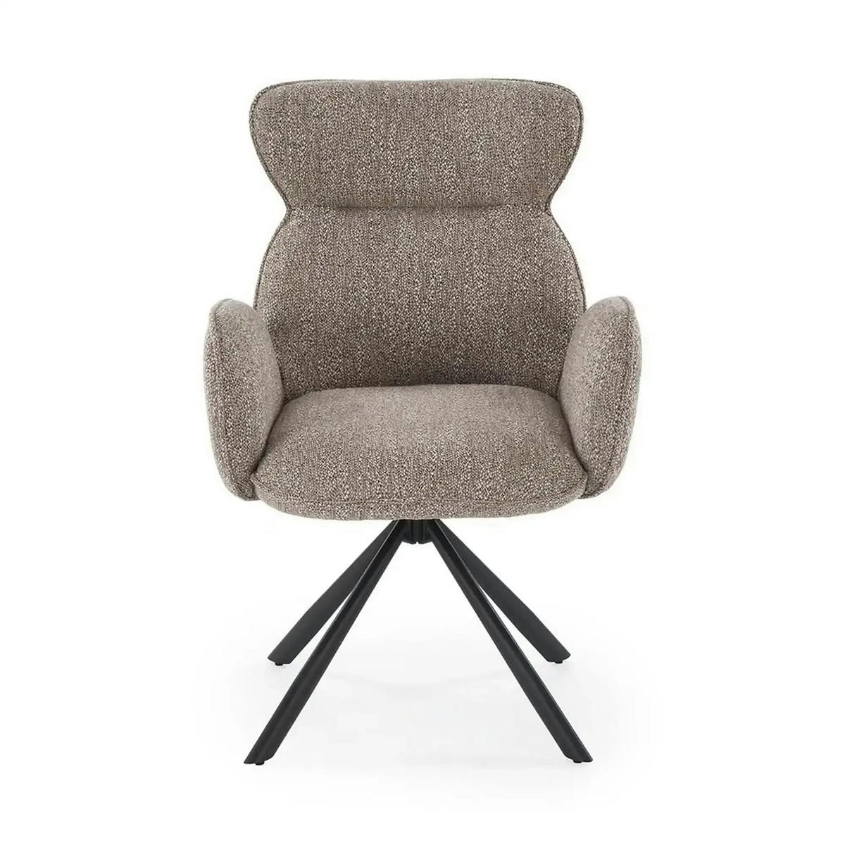 Scaun K571, bej inchis/negru, stofa clasica/otel, 63x64x93 cm