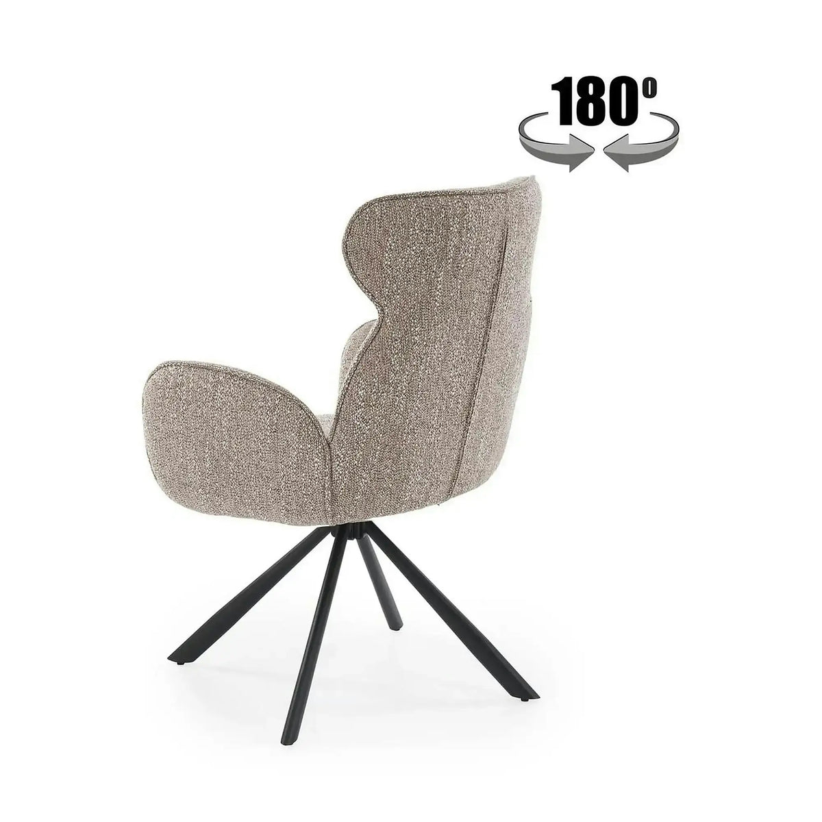 Scaun K571, bej inchis/negru, stofa clasica/otel, 63x64x93 cm
