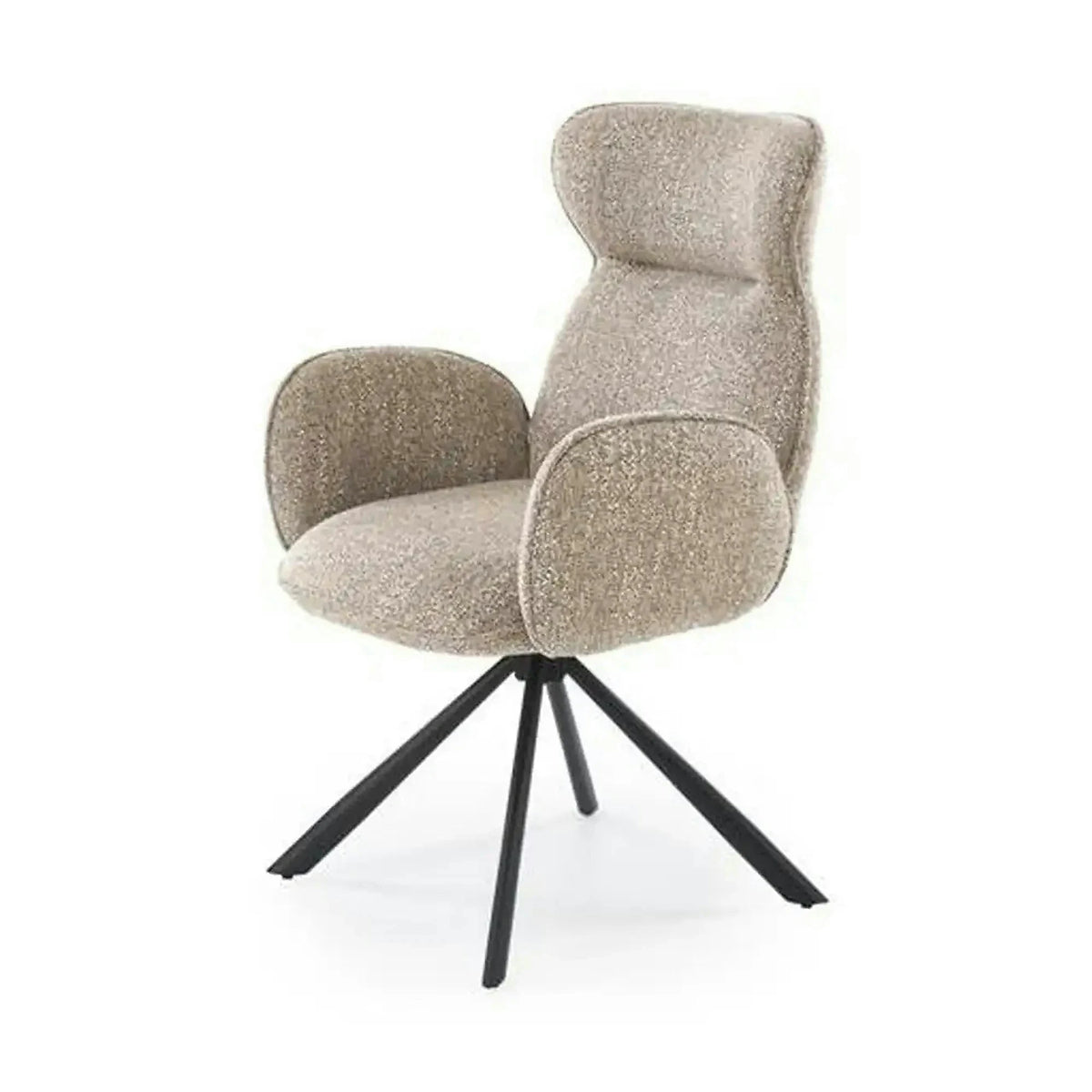 Scaun K571, bej inchis/negru, stofa clasica/otel, 63x64x93 cm