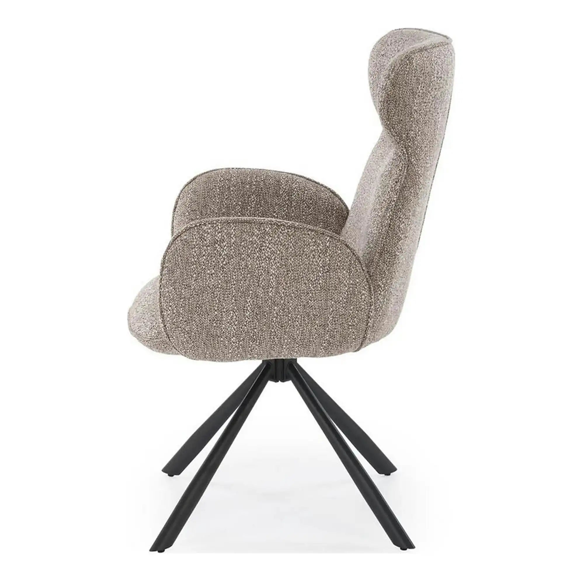 Scaun K571, bej inchis/negru, stofa clasica/otel, 63x64x93 cm