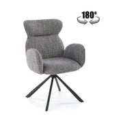 Scaun K571, gri/negru, stofa clasica/otel, 63x64x93 cm