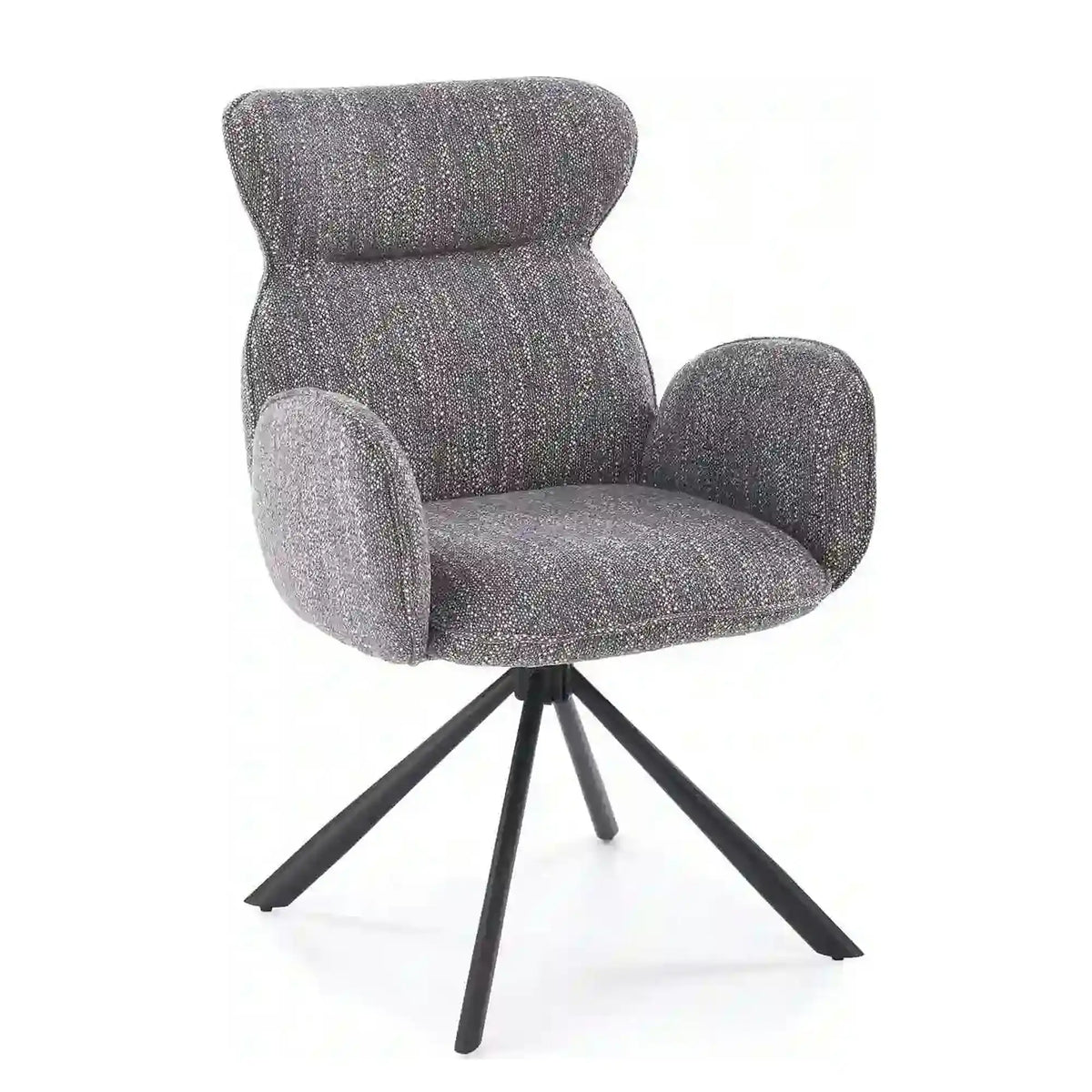 Scaun K571, gri/negru, stofa clasica/otel, 63x64x93 cm