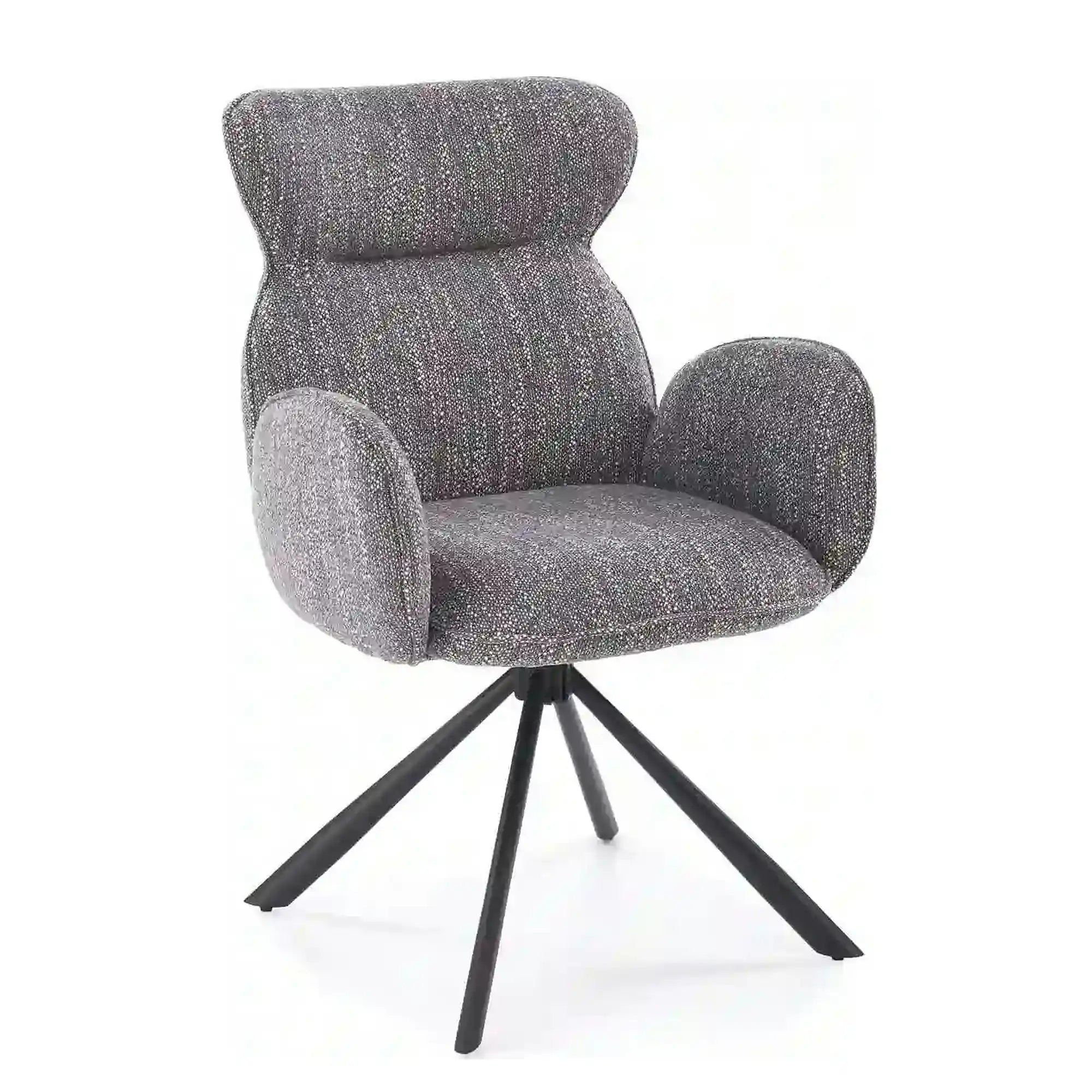 Scaun K571, gri/negru, stofa clasica/otel, 63x64x93 cm