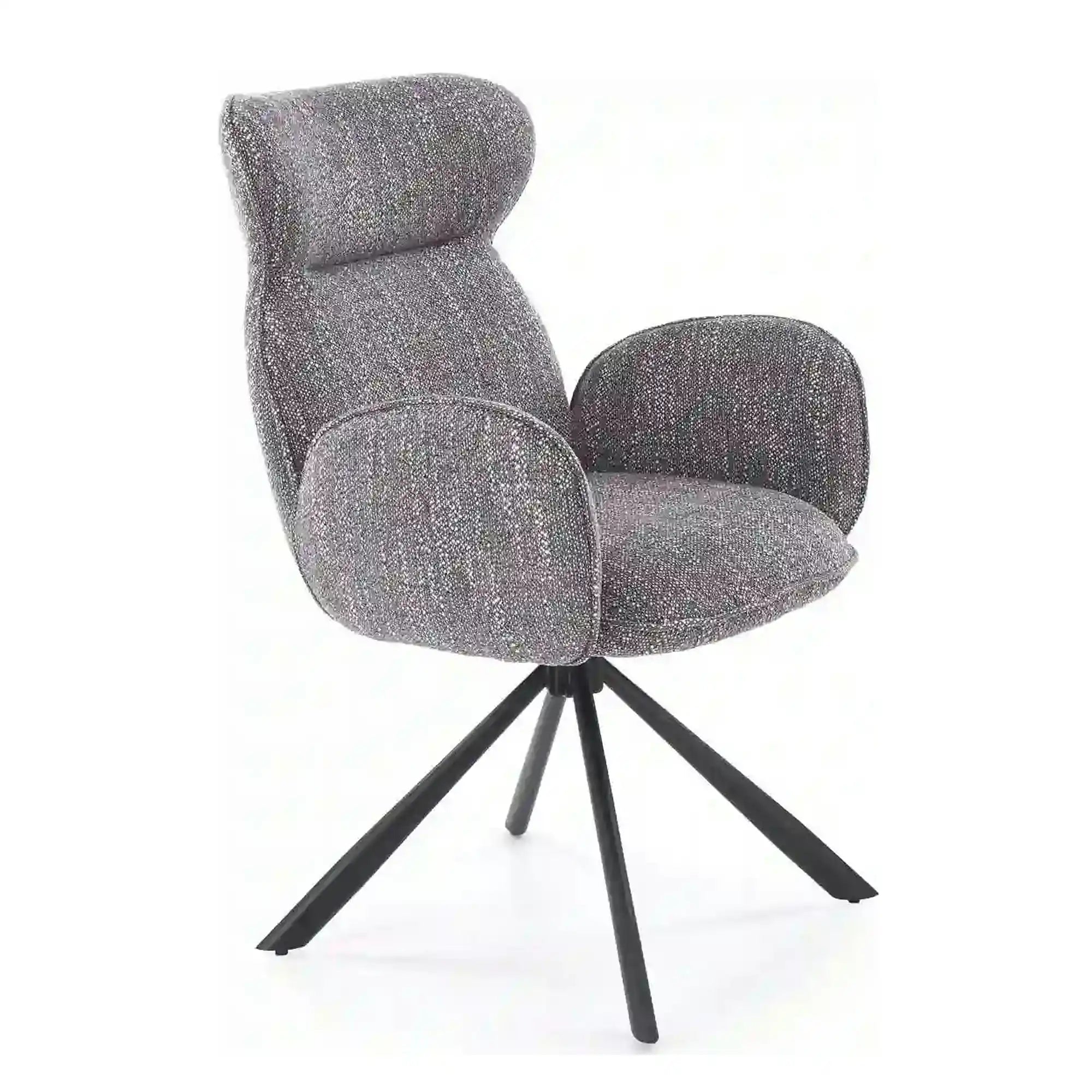 Scaun K571, gri/negru, stofa clasica/otel, 63x64x93 cm