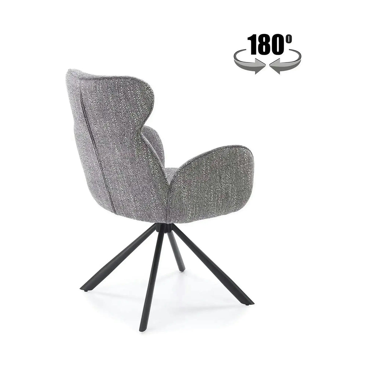 Scaun K571, gri/negru, stofa clasica/otel, 63x64x93 cm