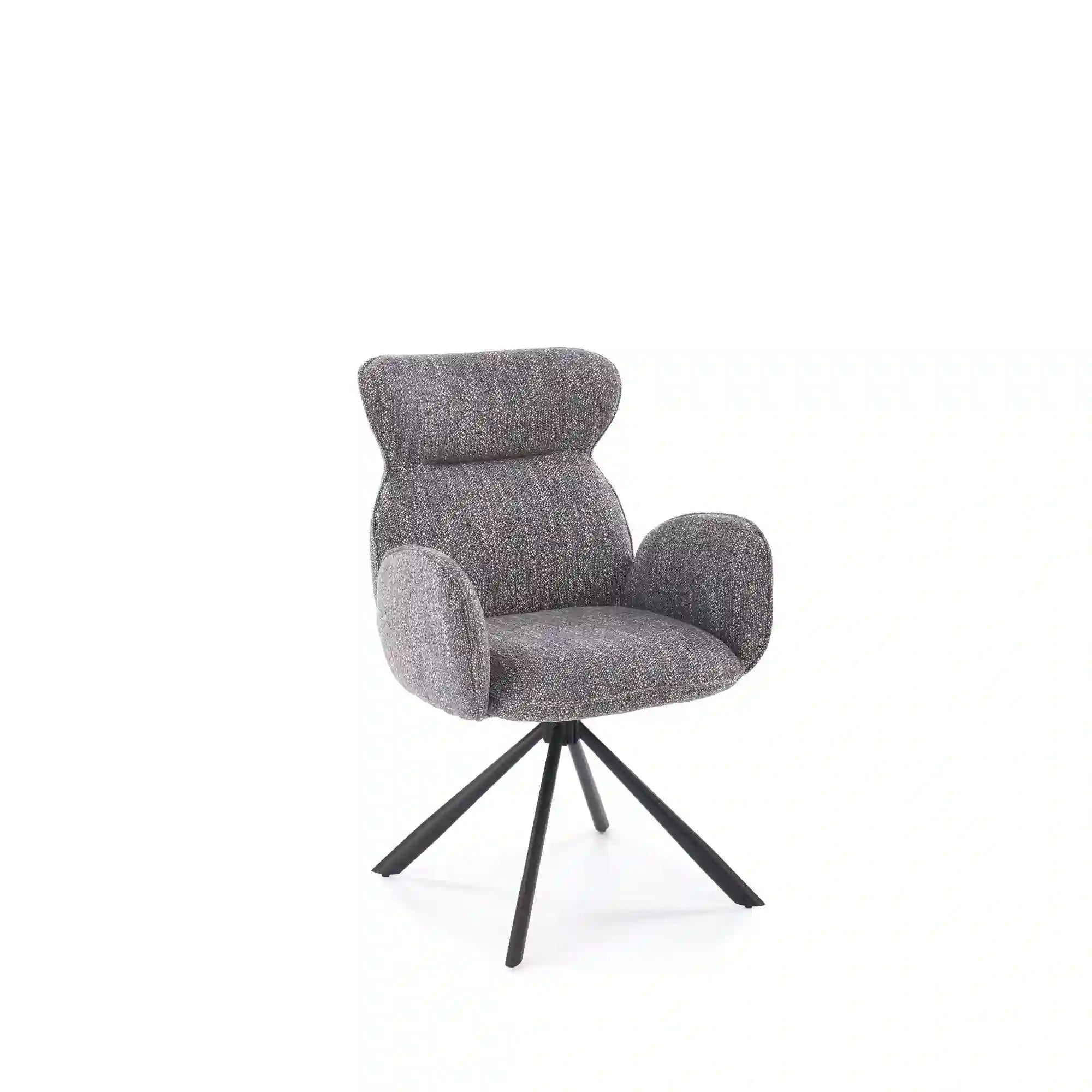 Scaun K571, gri/negru, stofa clasica/otel, 63x64x93 cm