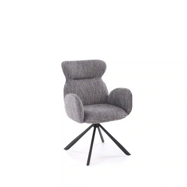 Scaun K571, gri/negru, stofa clasica/otel, 63x64x93 cm
