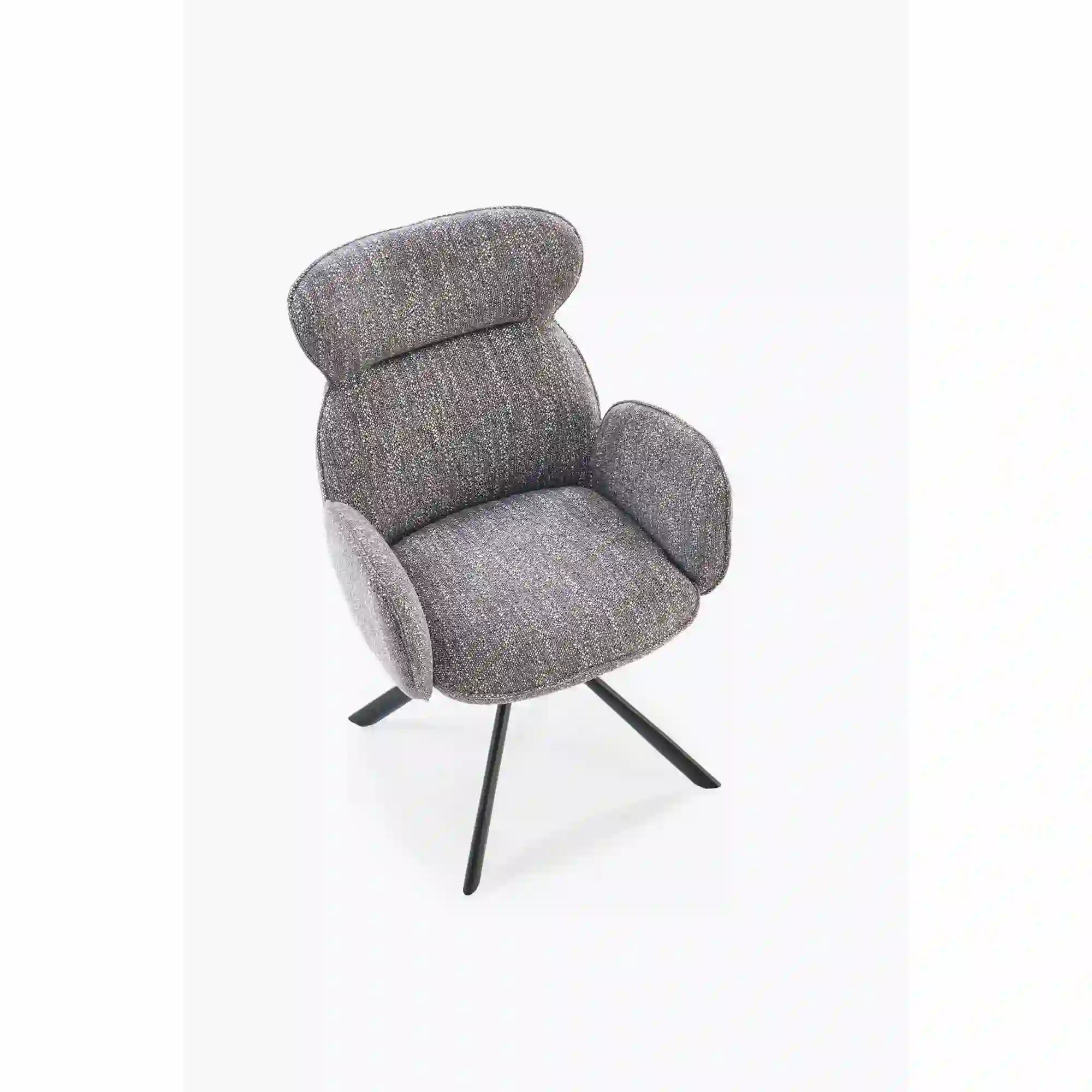 Scaun K571, gri/negru, stofa clasica/otel, 63x64x93 cm