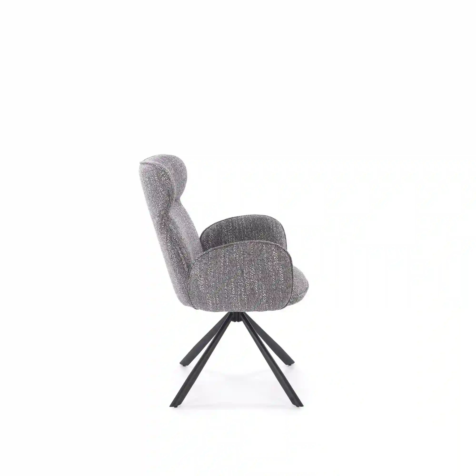 Scaun K571, gri/negru, stofa clasica/otel, 63x64x93 cm