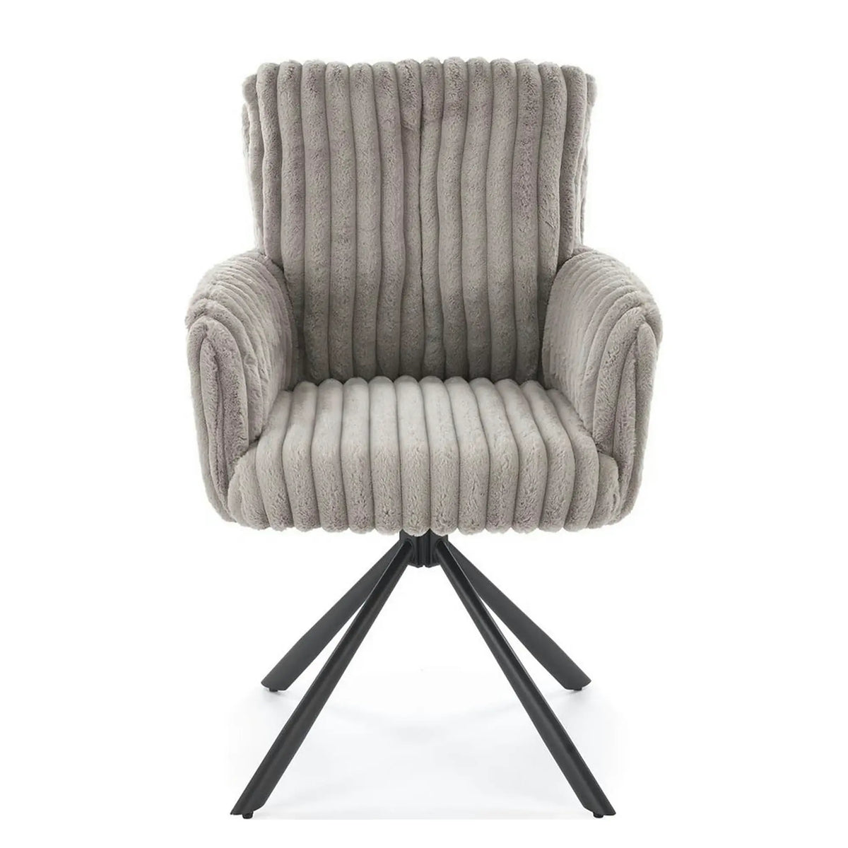 Scaun K572, gri - Vito 07, blana articiala/otel, 62x68x93 cm