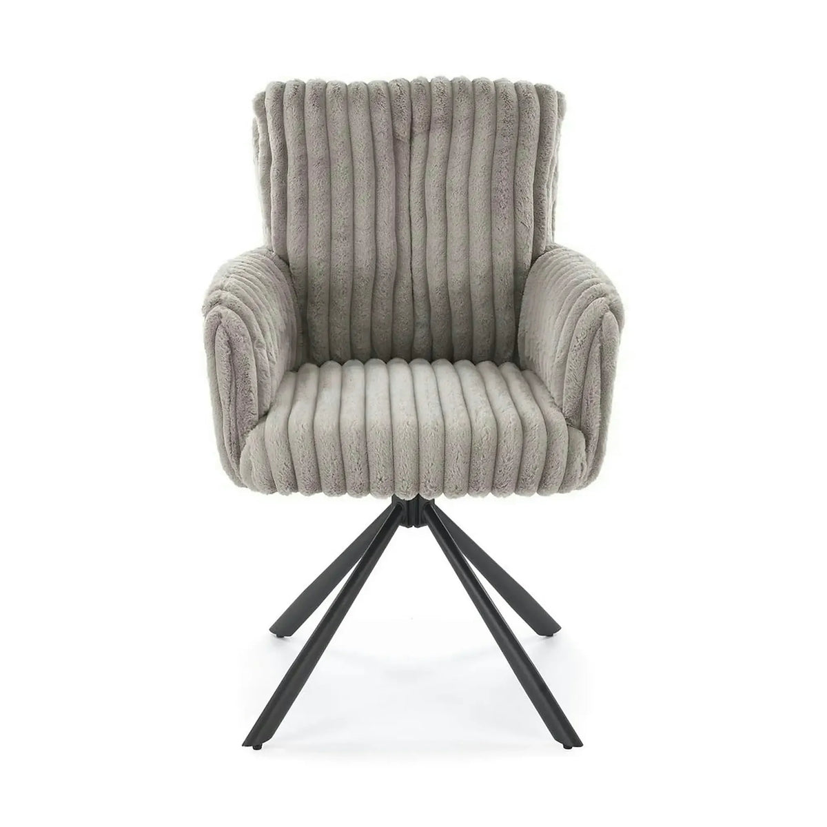 Scaun K572, gri - Vito 07, blana articiala/otel, 62x68x93 cm