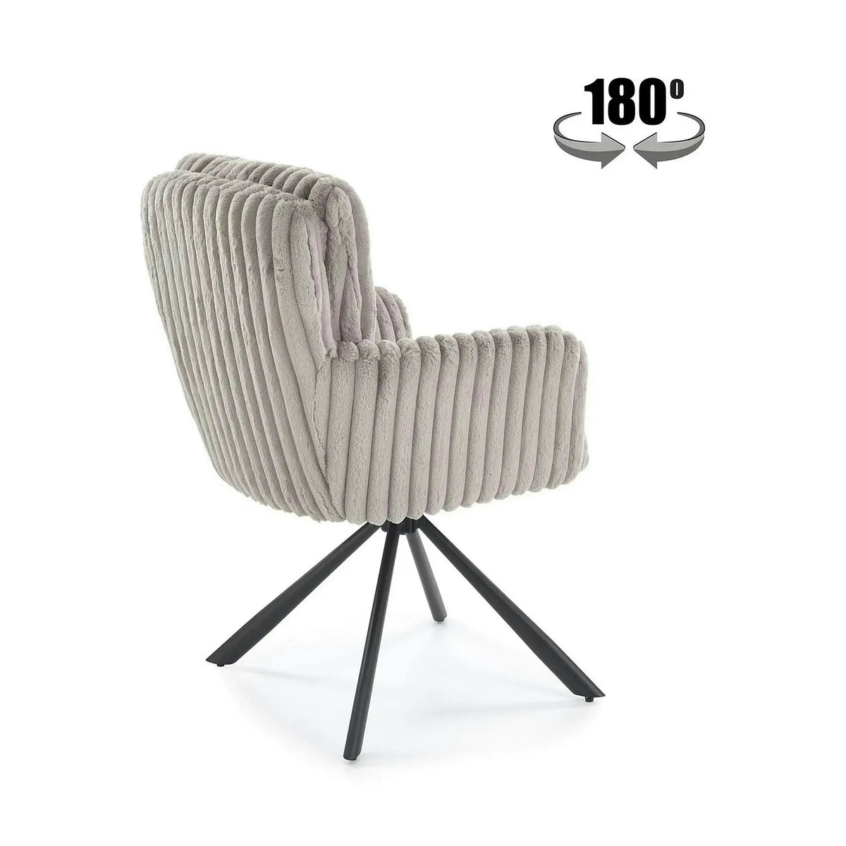 Scaun K572, gri - Vito 07, blana articiala/otel, 62x68x93 cm