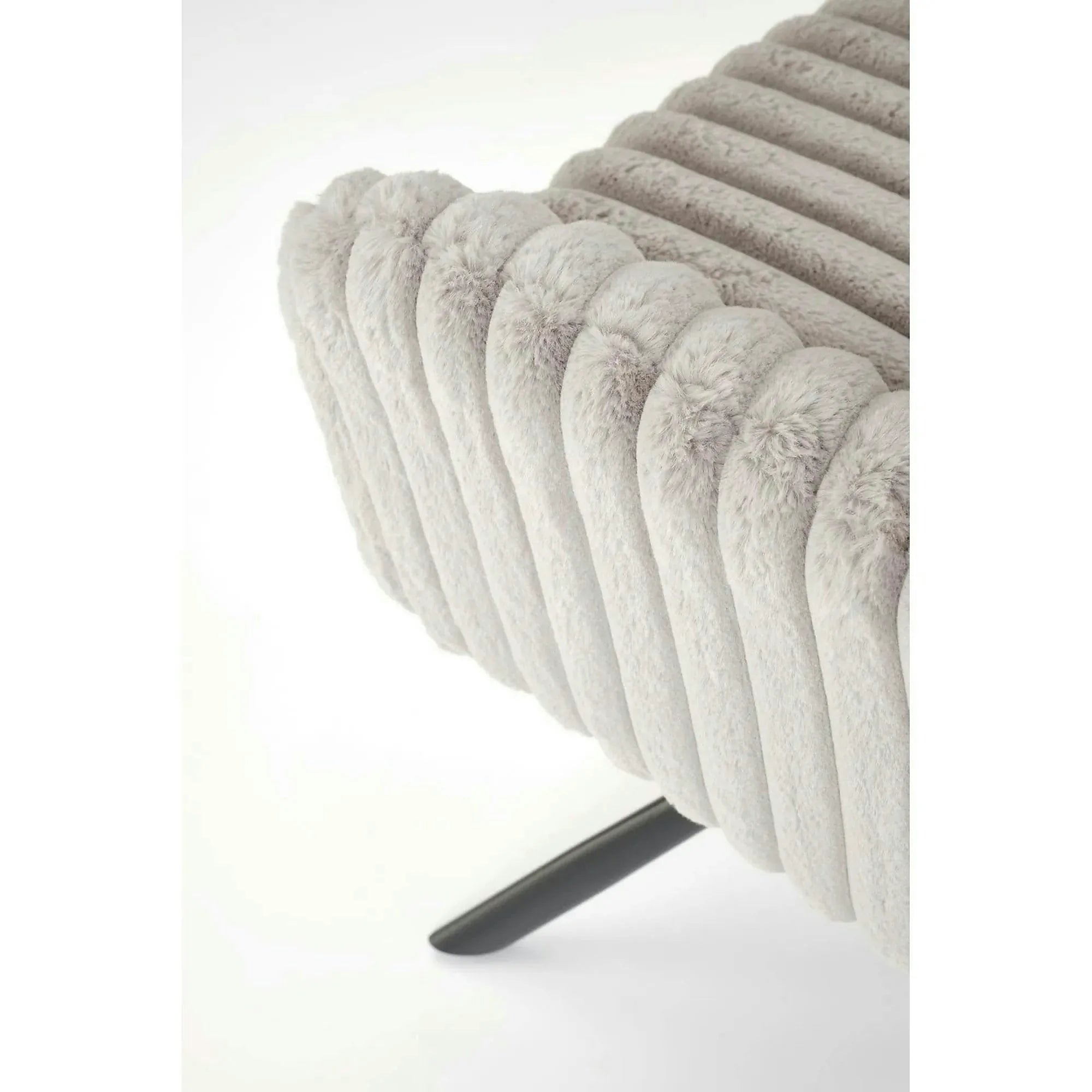Scaun K572, gri - Vito 07, blana articiala/otel, 62x68x93 cm