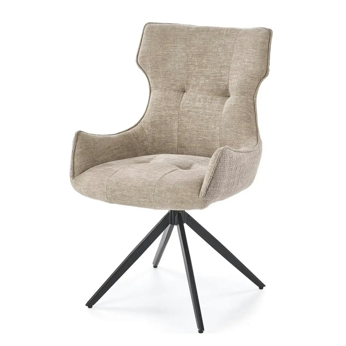 Scaun K573, bej/negru, stofa clasica/otel, 55x64x88 cm