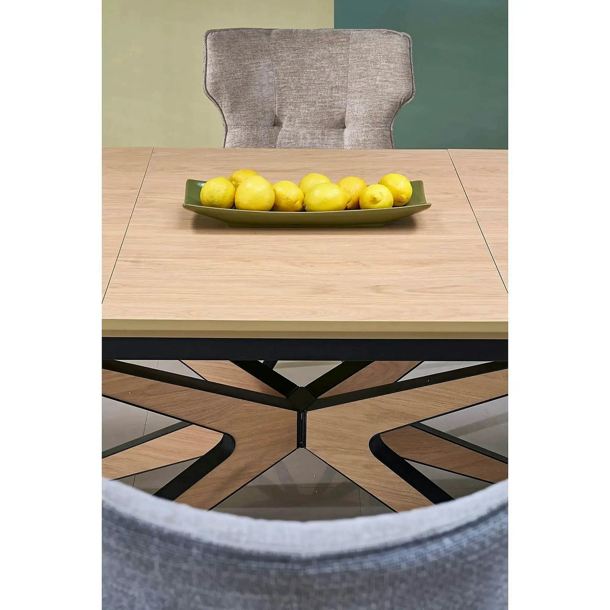 Scaun K573, bej/negru, stofa clasica/otel, 55x64x88 cm