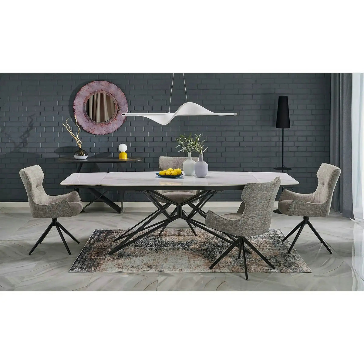 Scaun K573, bej/negru, stofa clasica/otel, 55x64x88 cm