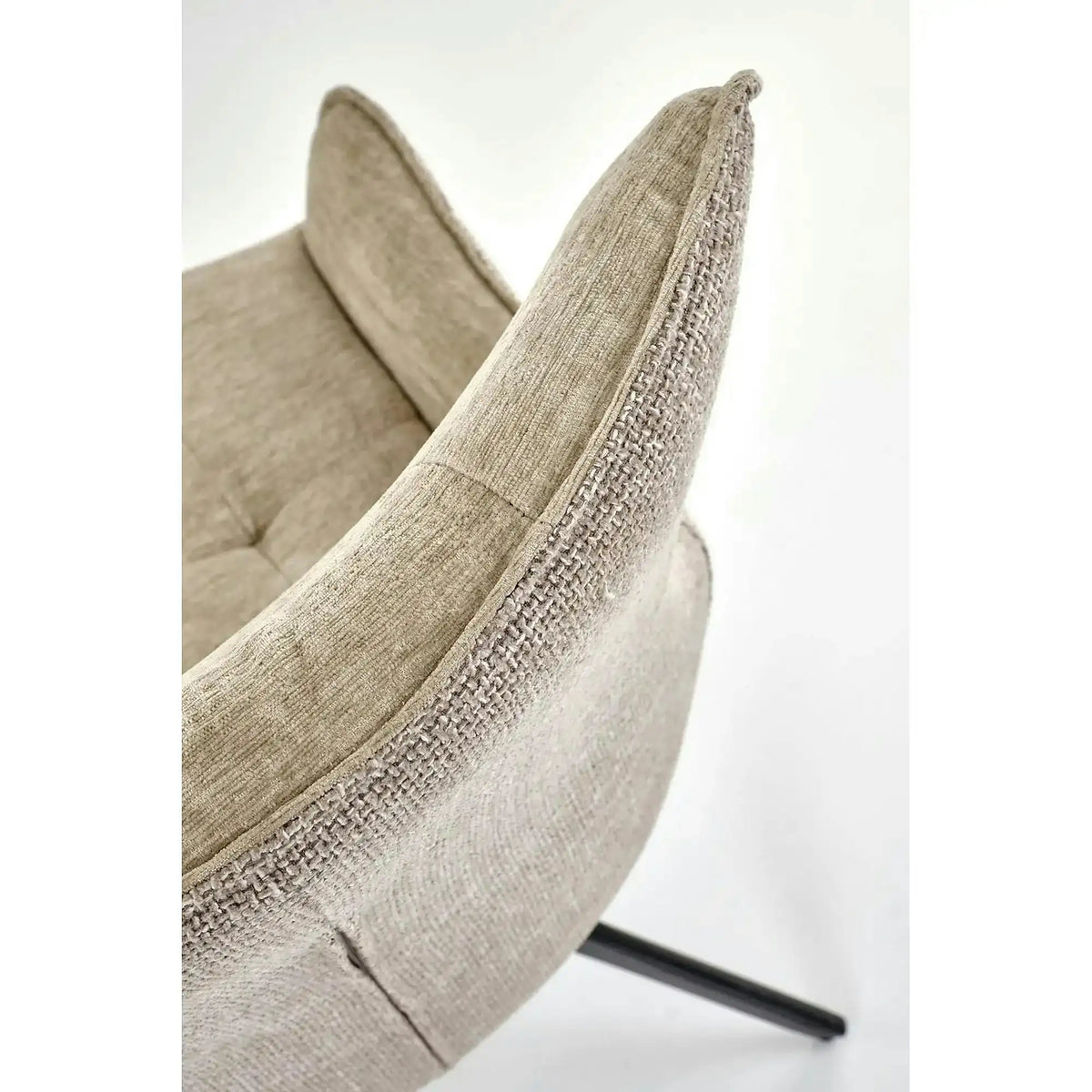 Scaun K573, bej/negru, stofa clasica/otel, 55x64x88 cm