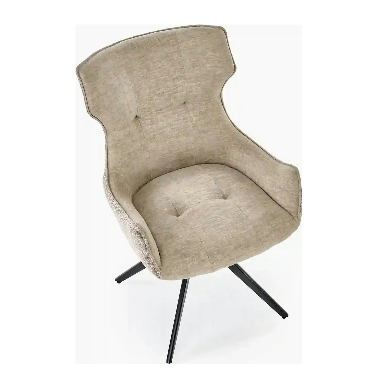 Scaun K573, bej/negru, stofa clasica/otel, 55x64x88 cm