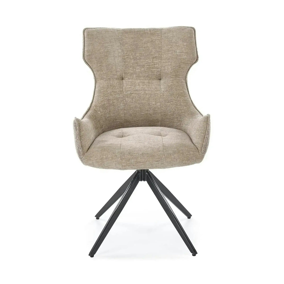 Scaun K573, bej/negru, stofa clasica/otel, 55x64x88 cm