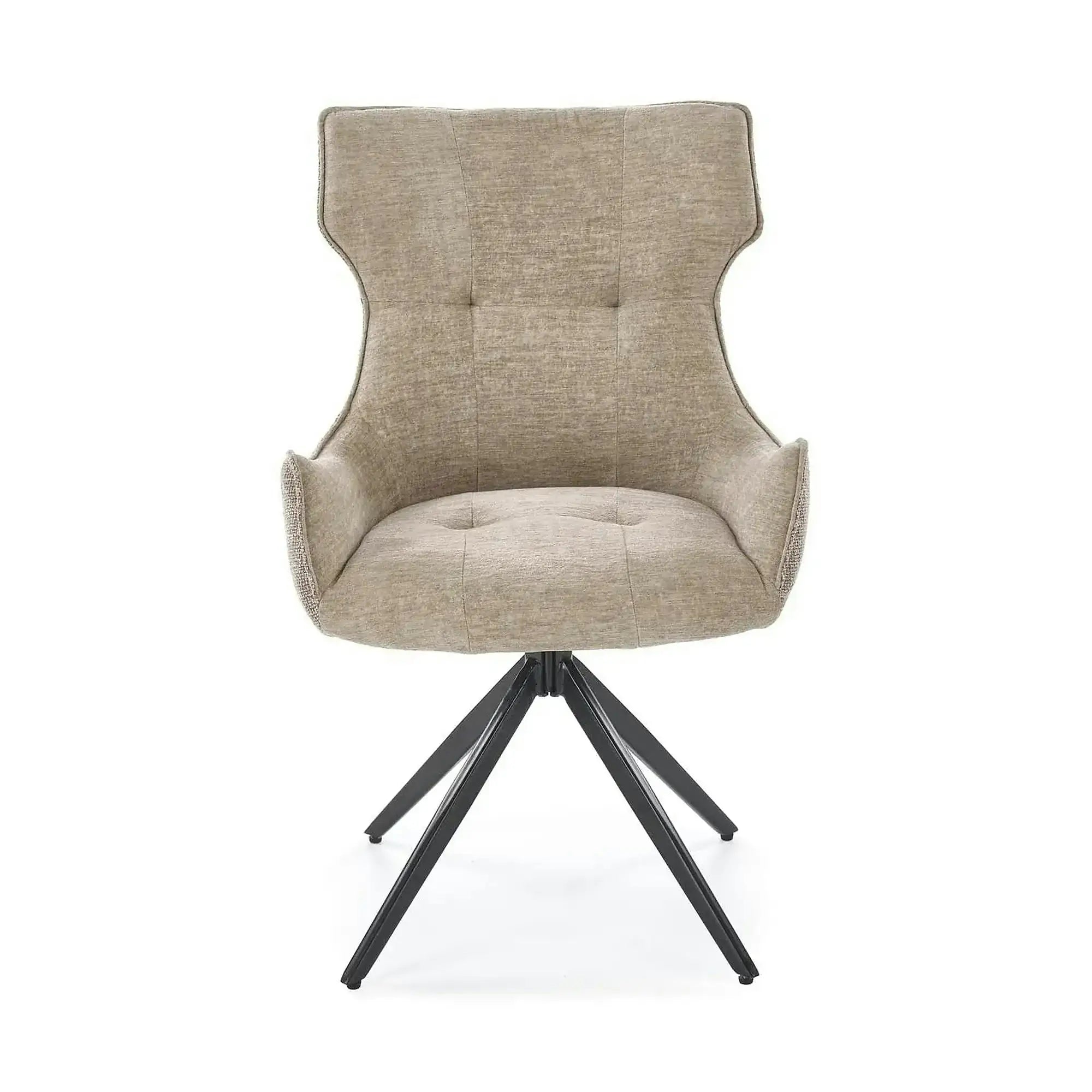 Scaun K573, bej/negru, stofa clasica/otel, 55x64x88 cm
