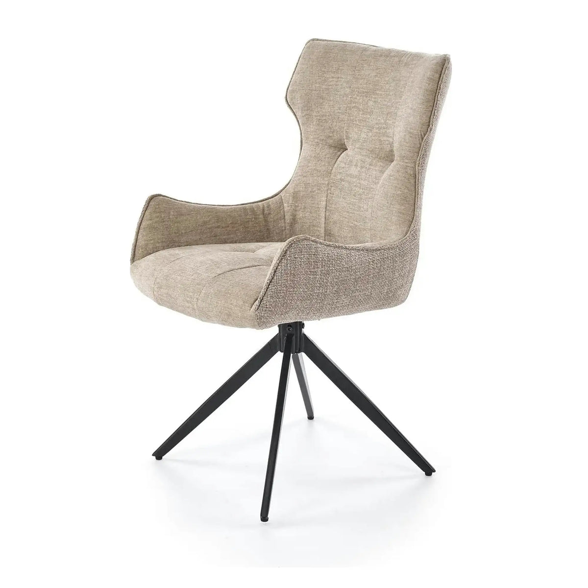Scaun K573, bej/negru, stofa clasica/otel, 55x64x88 cm