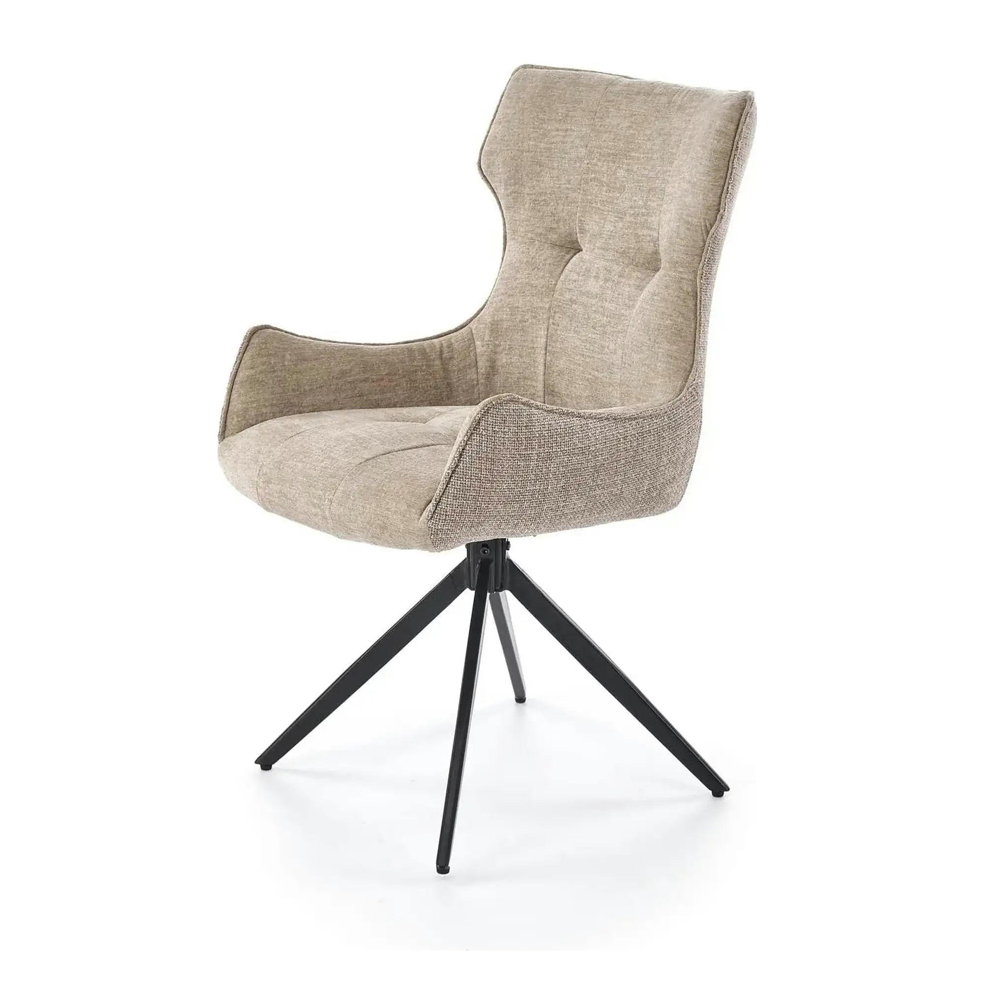Scaun K573, bej/negru, stofa clasica/otel, 55x64x88 cm