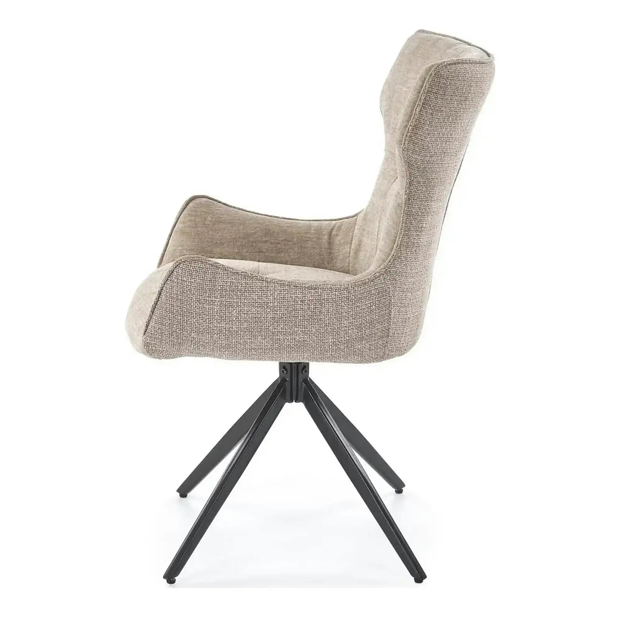Scaun K573, bej/negru, stofa clasica/otel, 55x64x88 cm