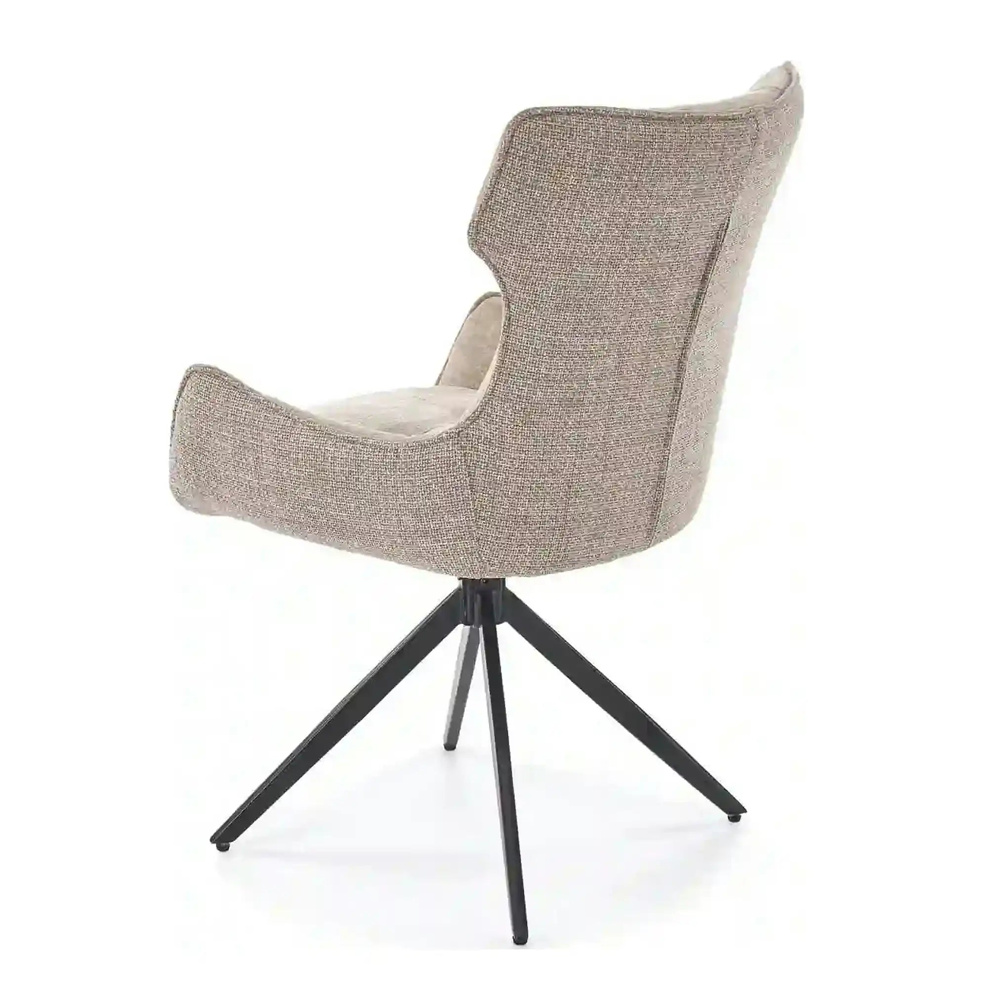Scaun K573, bej/negru, stofa clasica/otel, 55x64x88 cm