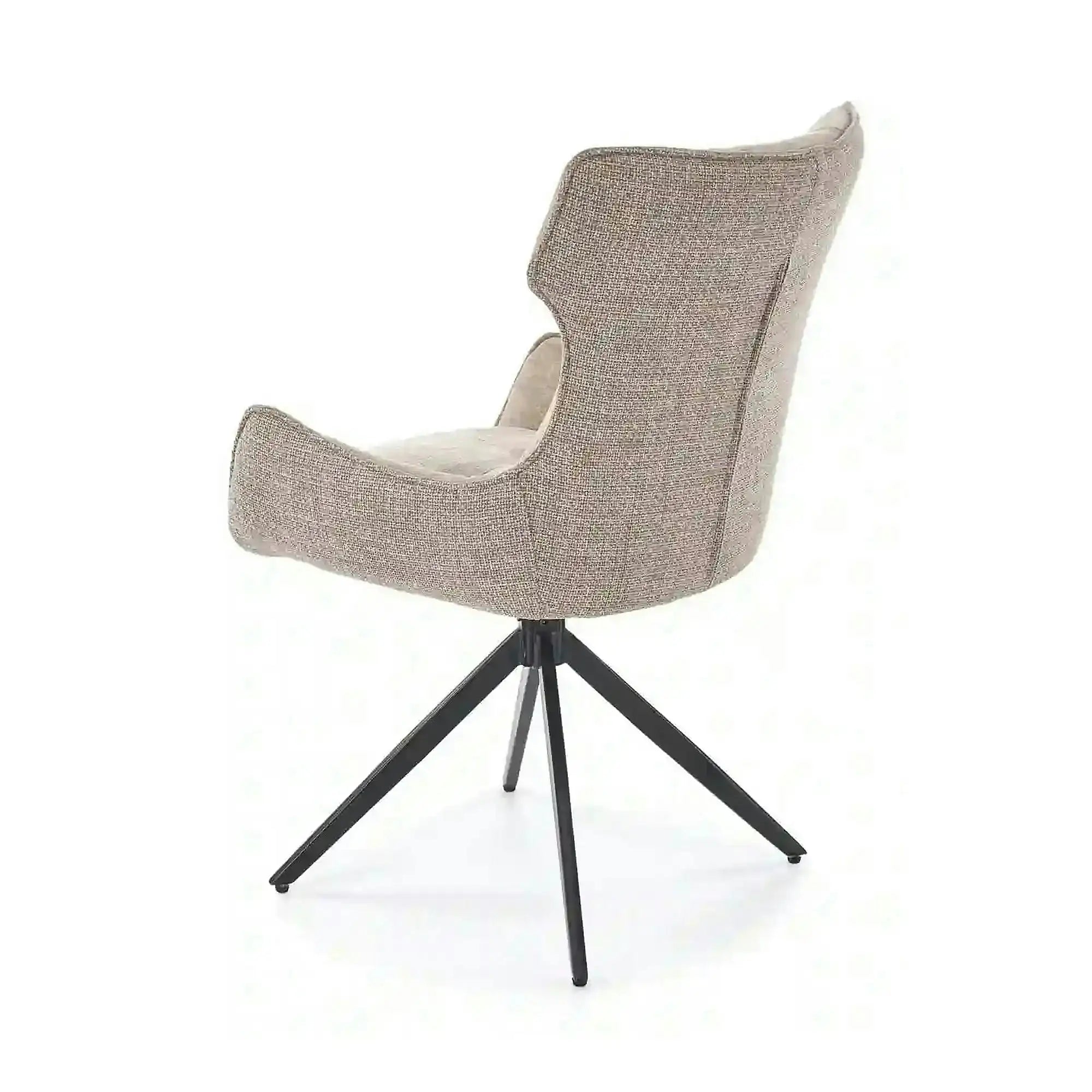Scaun K573, bej/negru, stofa clasica/otel, 55x64x88 cm