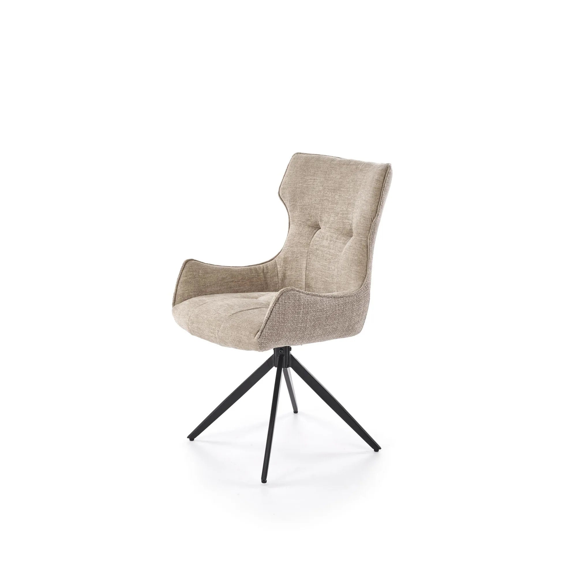 Scaun K573, bej/negru, stofa clasica/otel, 55x64x88 cm