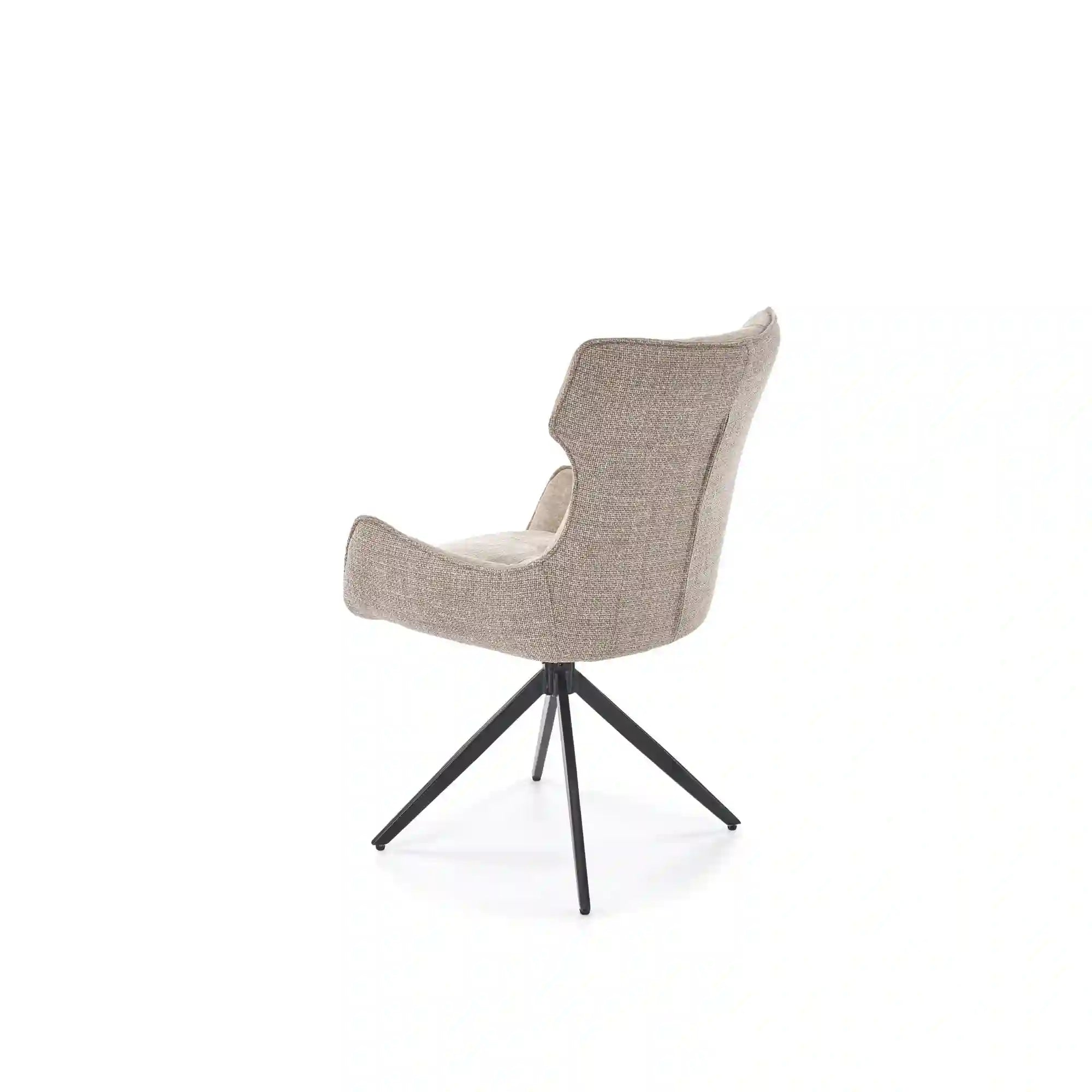 Scaun K573, bej/negru, stofa clasica/otel, 55x64x88 cm