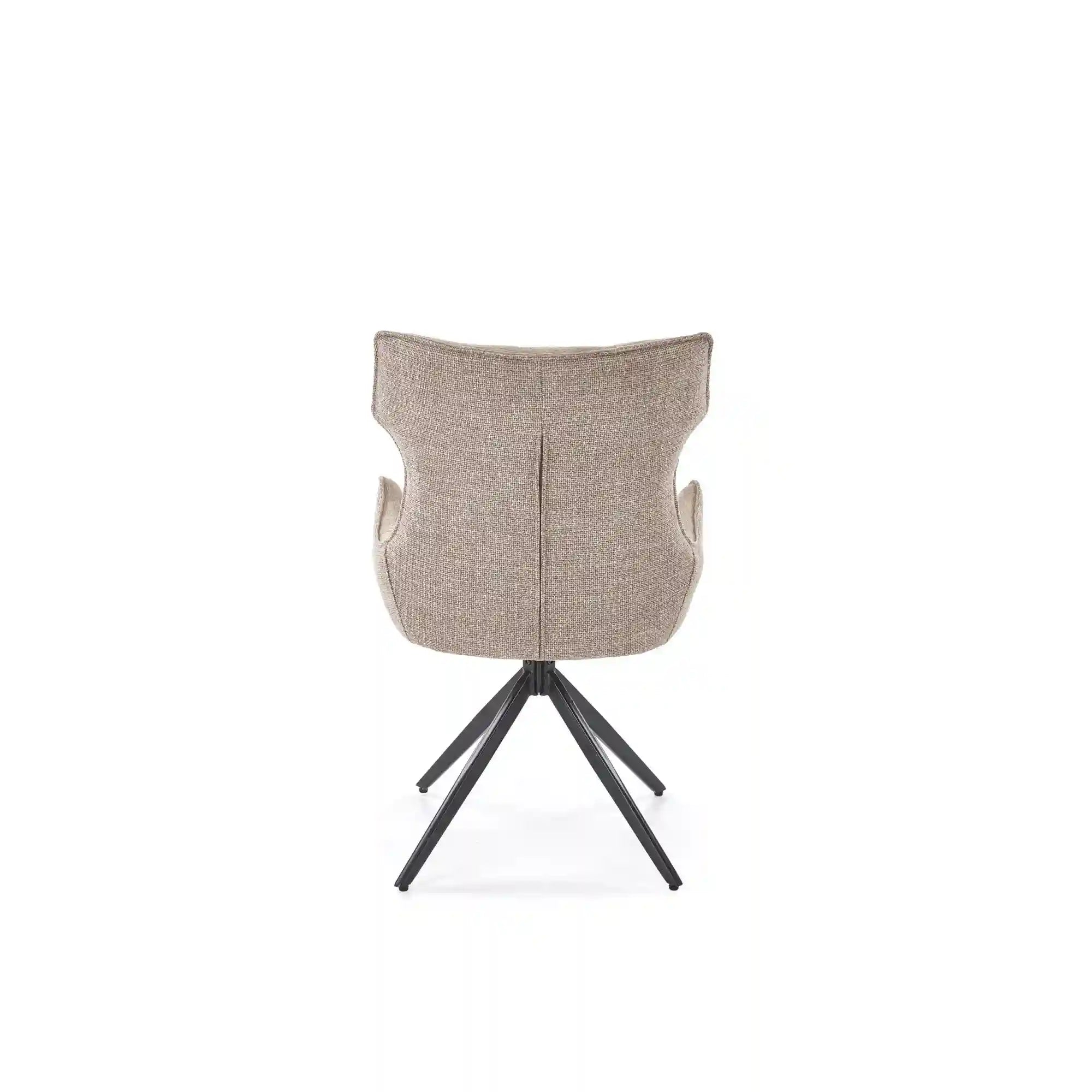 Scaun K573, bej/negru, stofa clasica/otel, 55x64x88 cm
