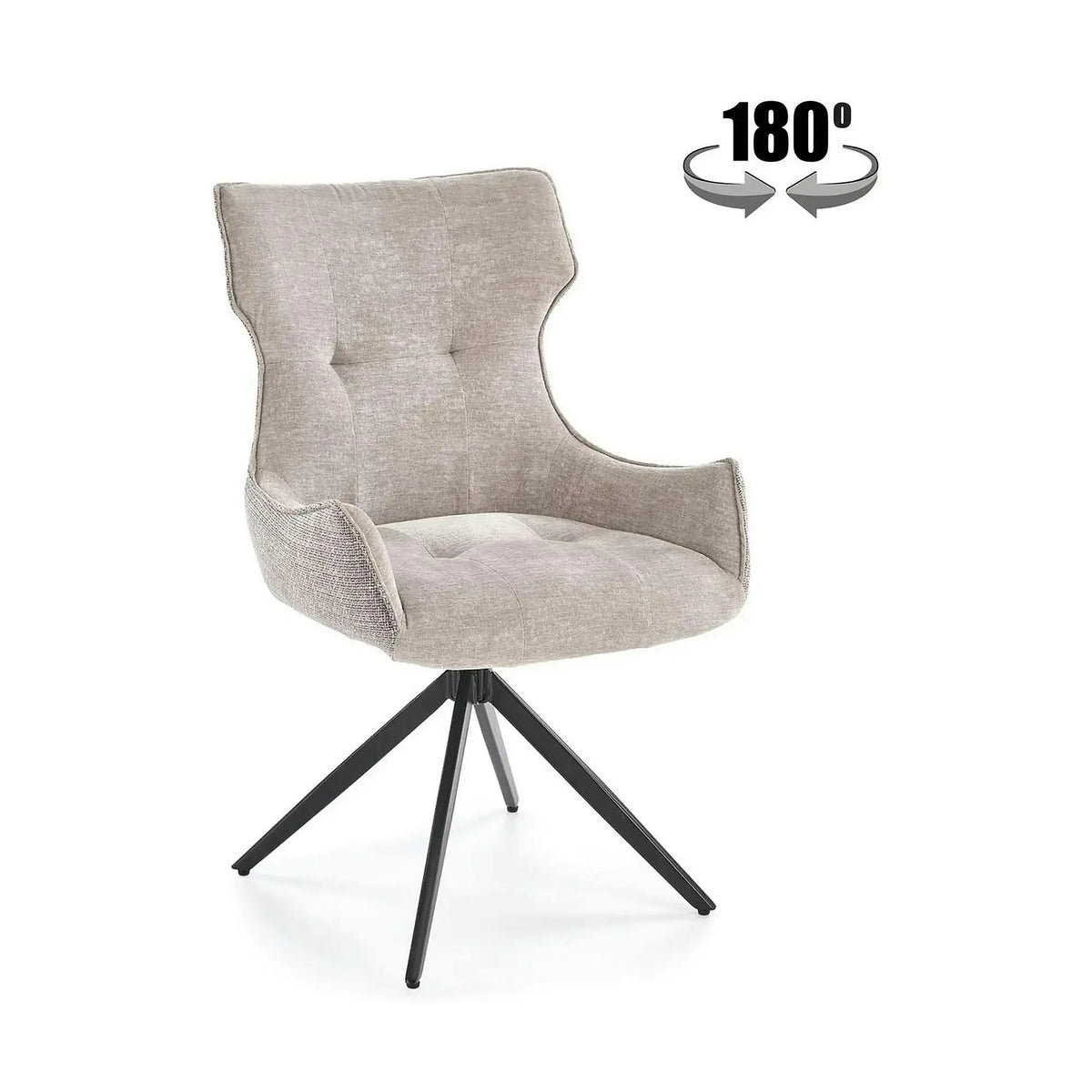 Scaun K573, gri/negru, stofa clasica/otel, 55x64x88 cm