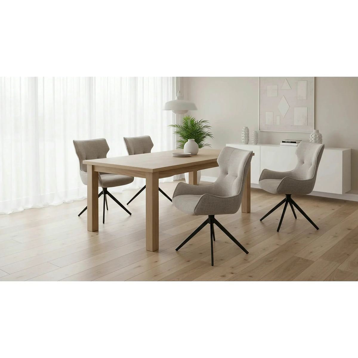 Scaun K573, gri/negru, stofa clasica/otel, 55x64x88 cm
