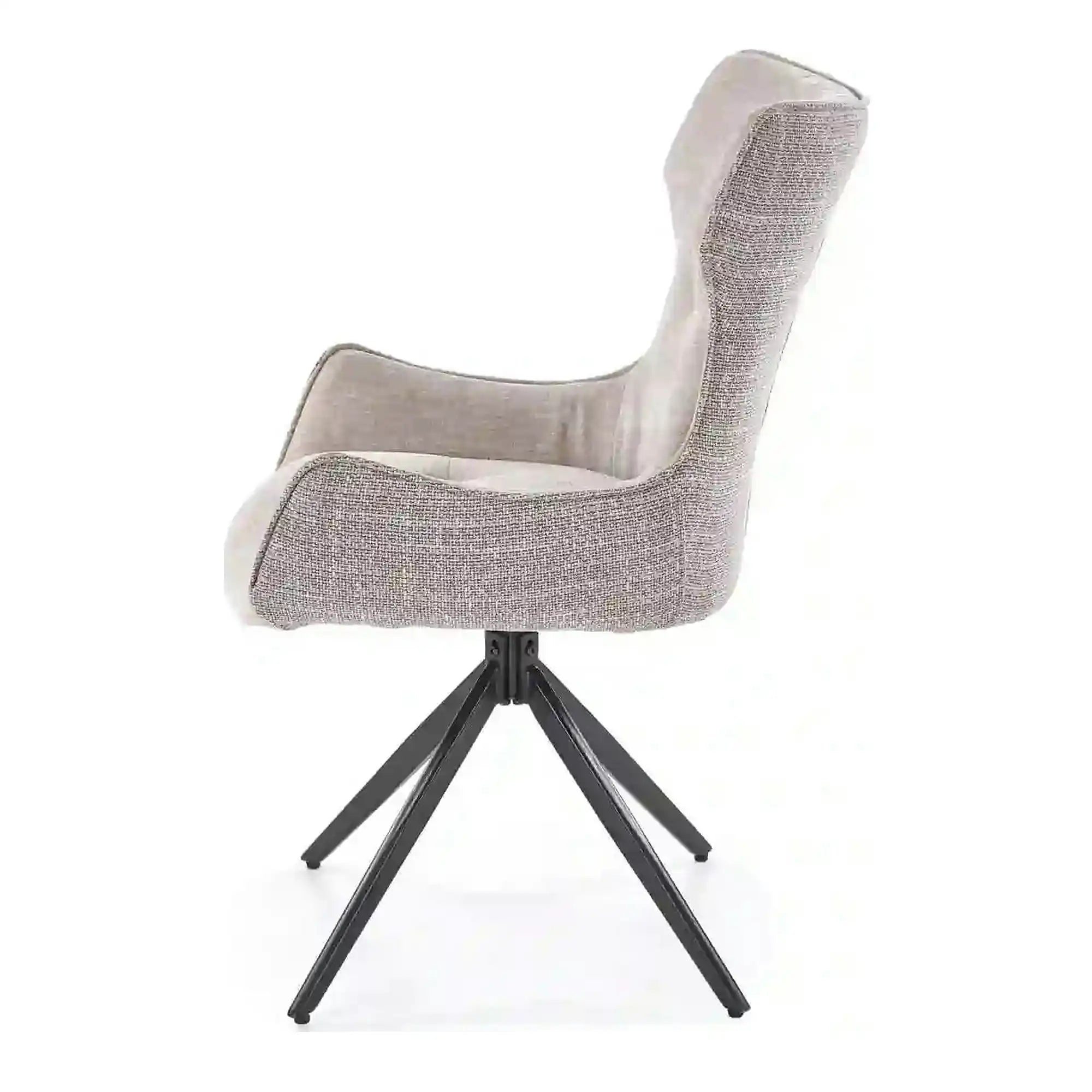 Scaun K573, gri/negru, stofa clasica/otel, 55x64x88 cm