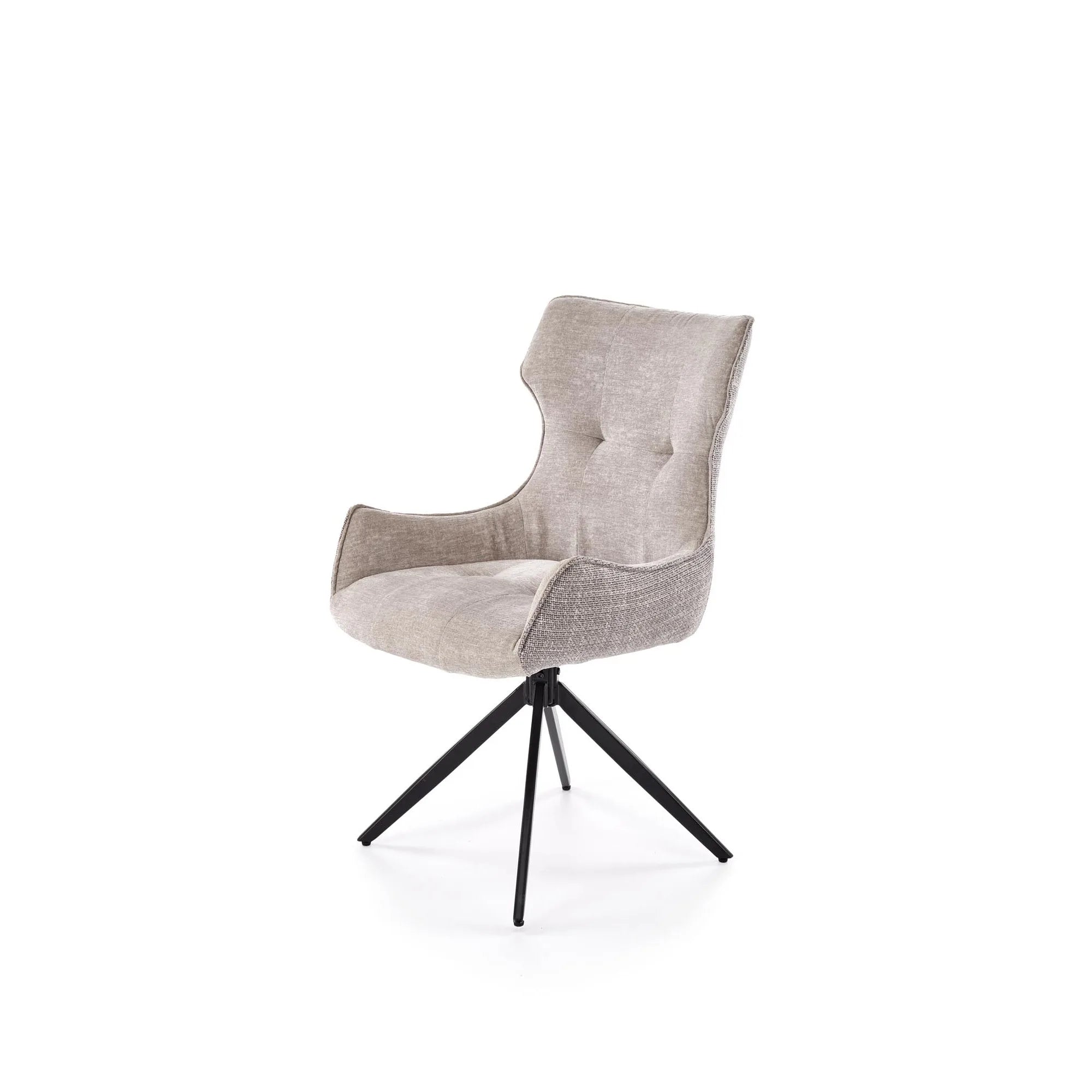 Scaun K573, gri/negru, stofa clasica/otel, 55x64x88 cm