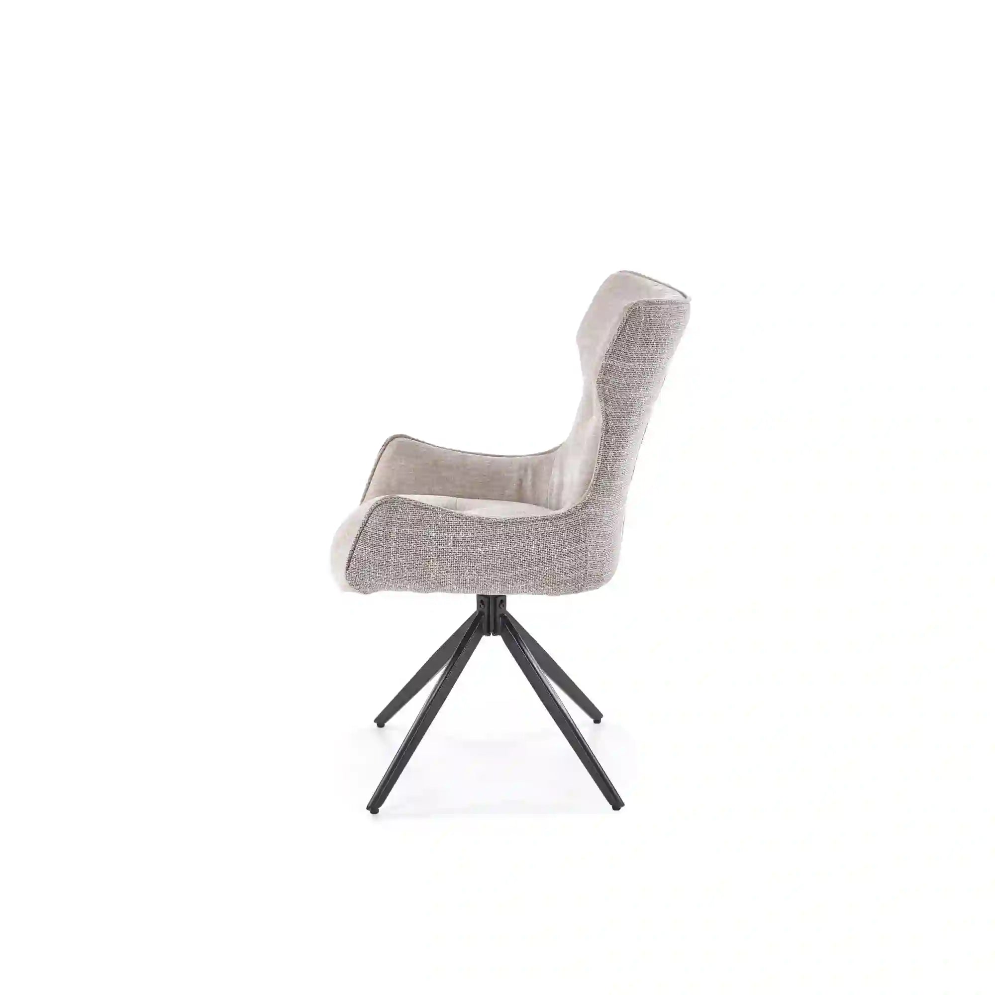 Scaun K573, gri/negru, stofa clasica/otel, 55x64x88 cm