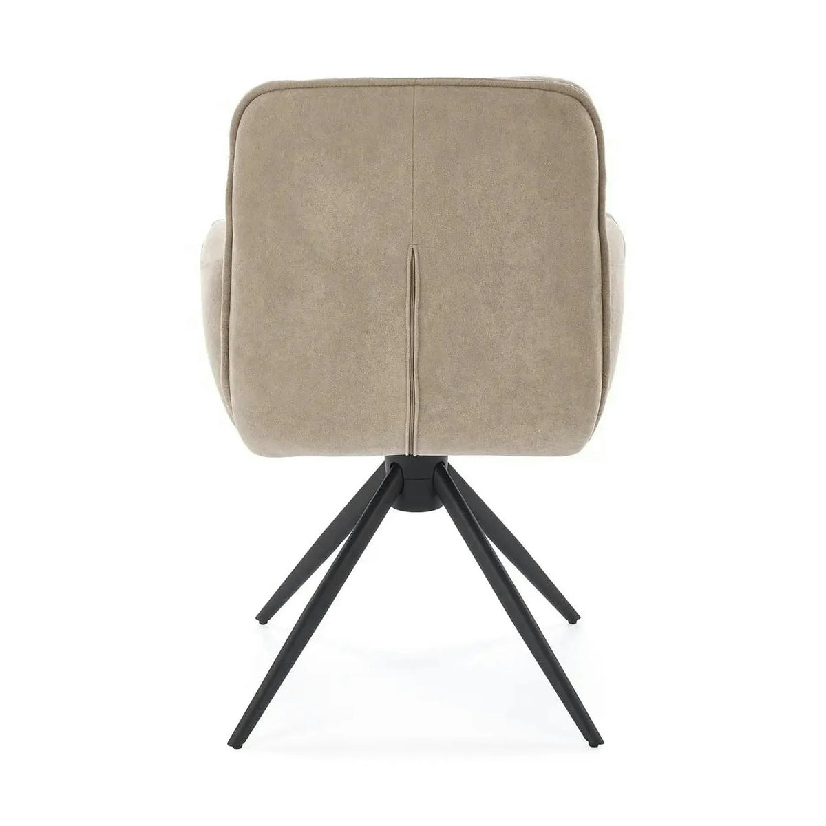 Scaun K574, bej inchis/negru, stofa catifelata/otel, 60x60x88 cm