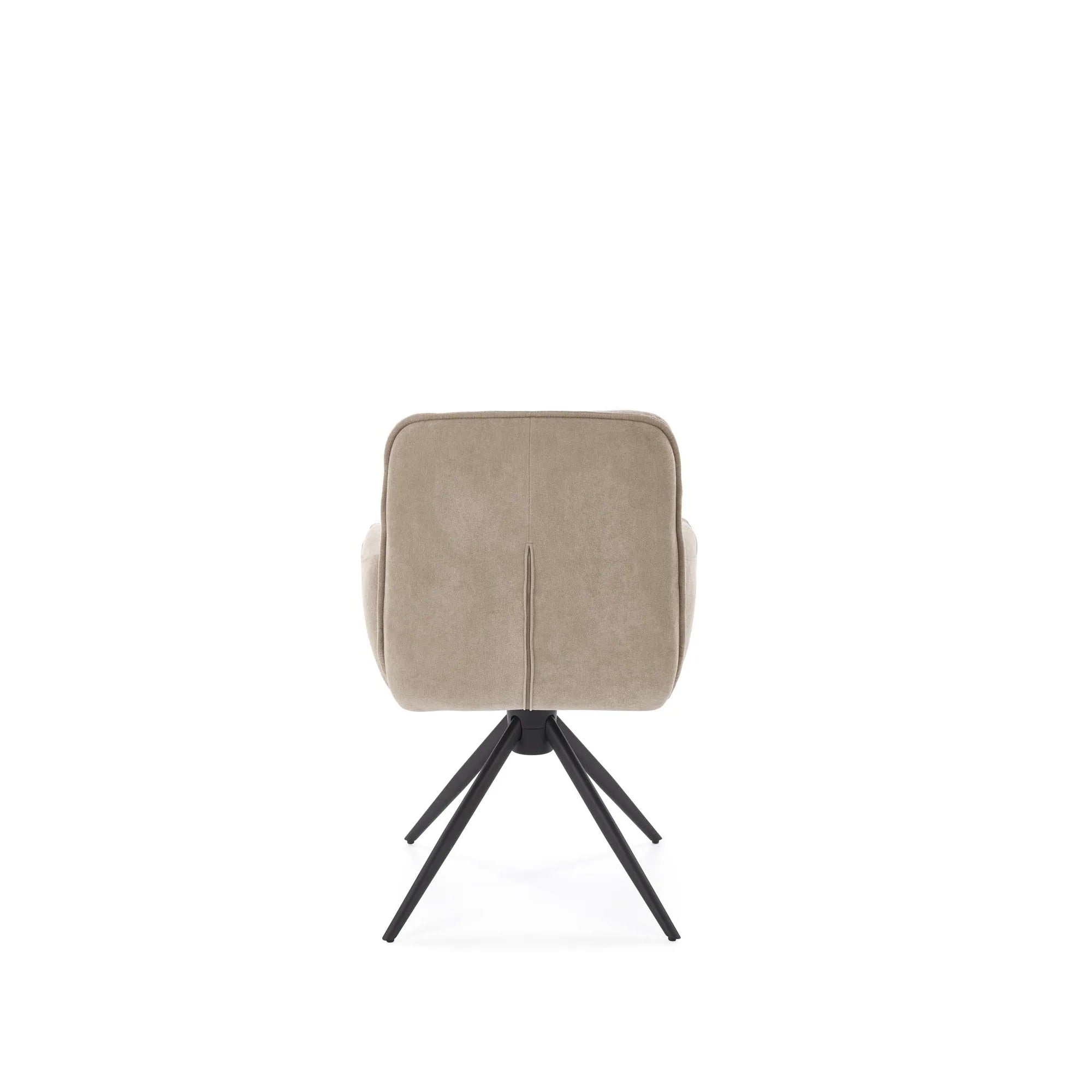 Scaun K574, bej inchis/negru, stofa catifelata/otel, 60x60x88 cm