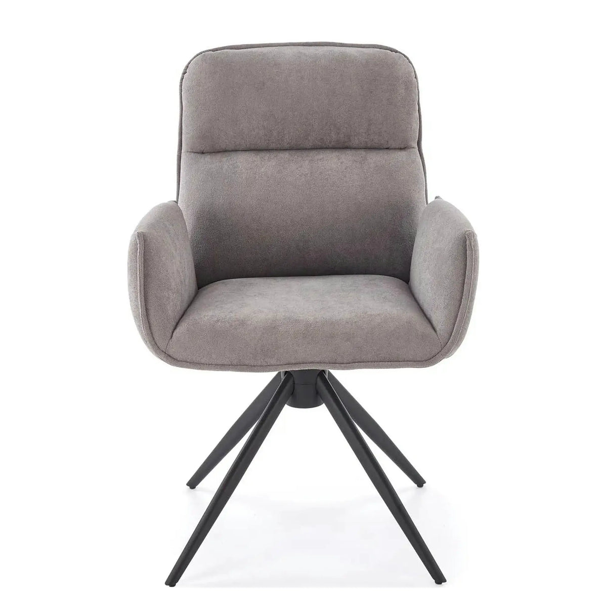 Scaun K574, gri/negru, stofa catifelata/otel, 60x60x88 cm