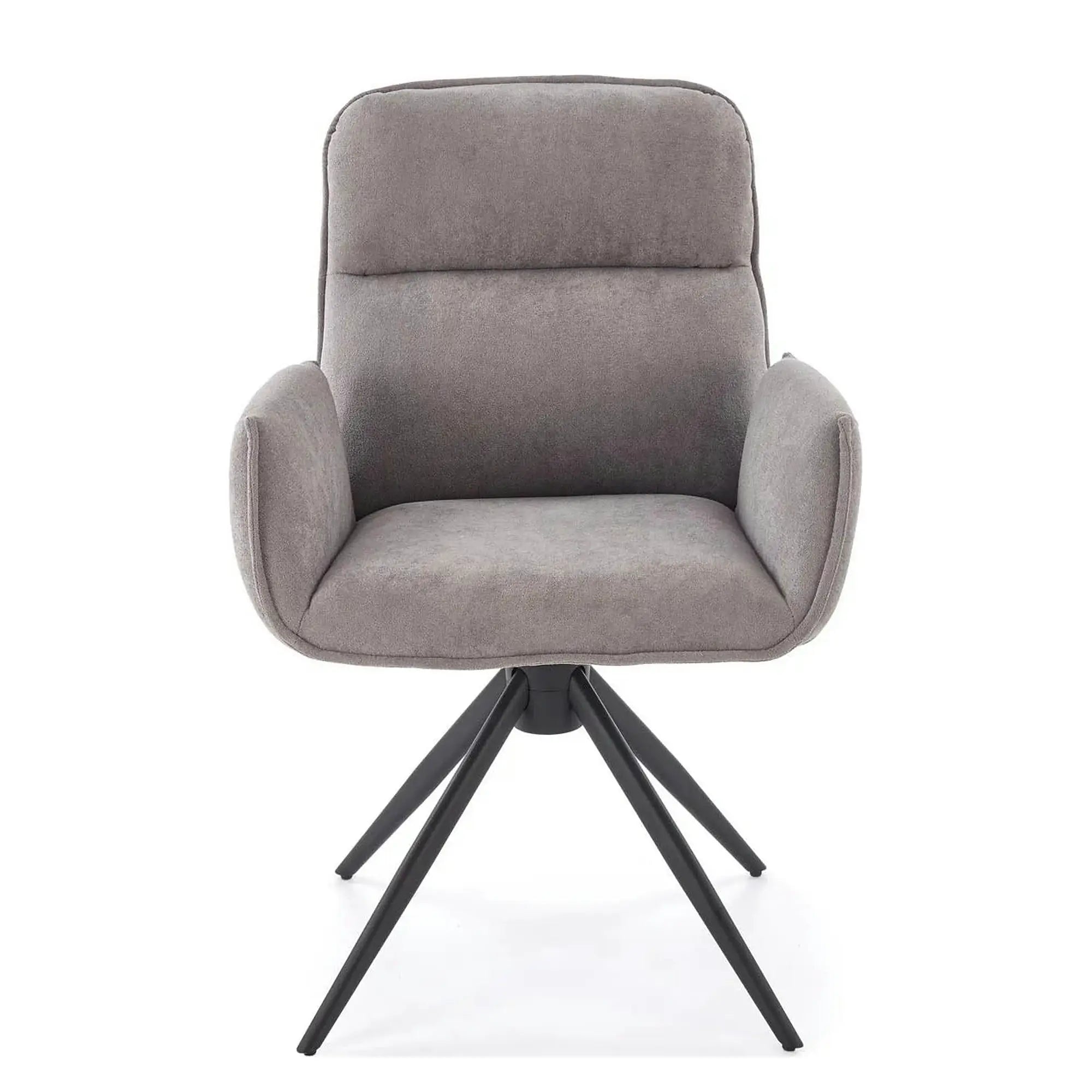 Scaun K574, gri/negru, stofa catifelata/otel, 60x60x88 cm