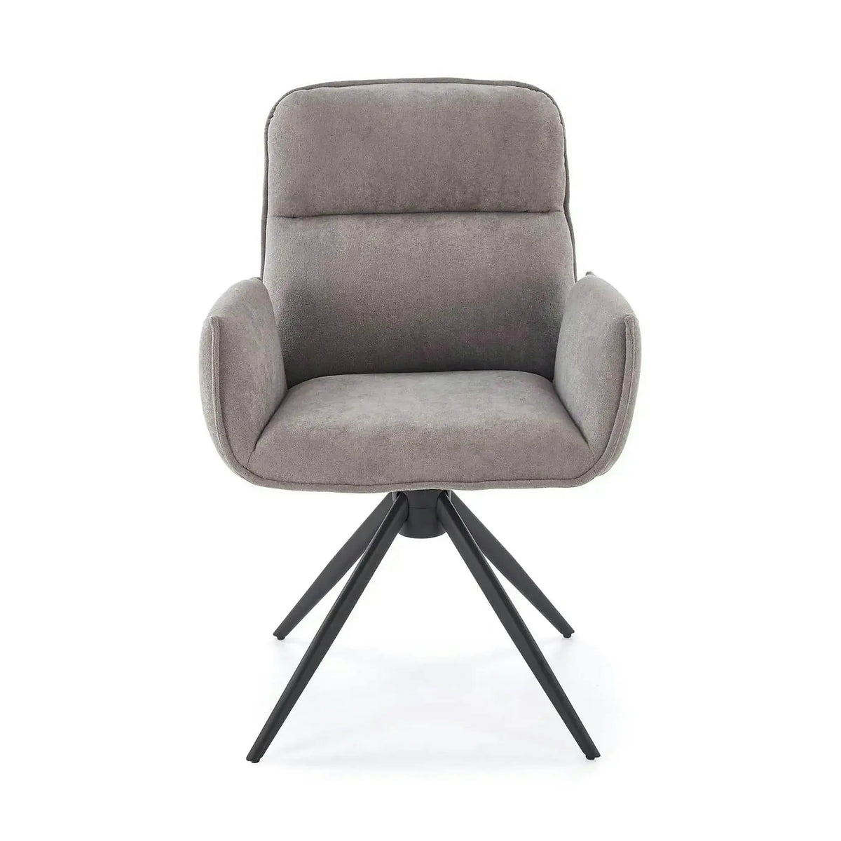 Scaun K574, gri/negru, stofa catifelata/otel, 60x60x88 cm