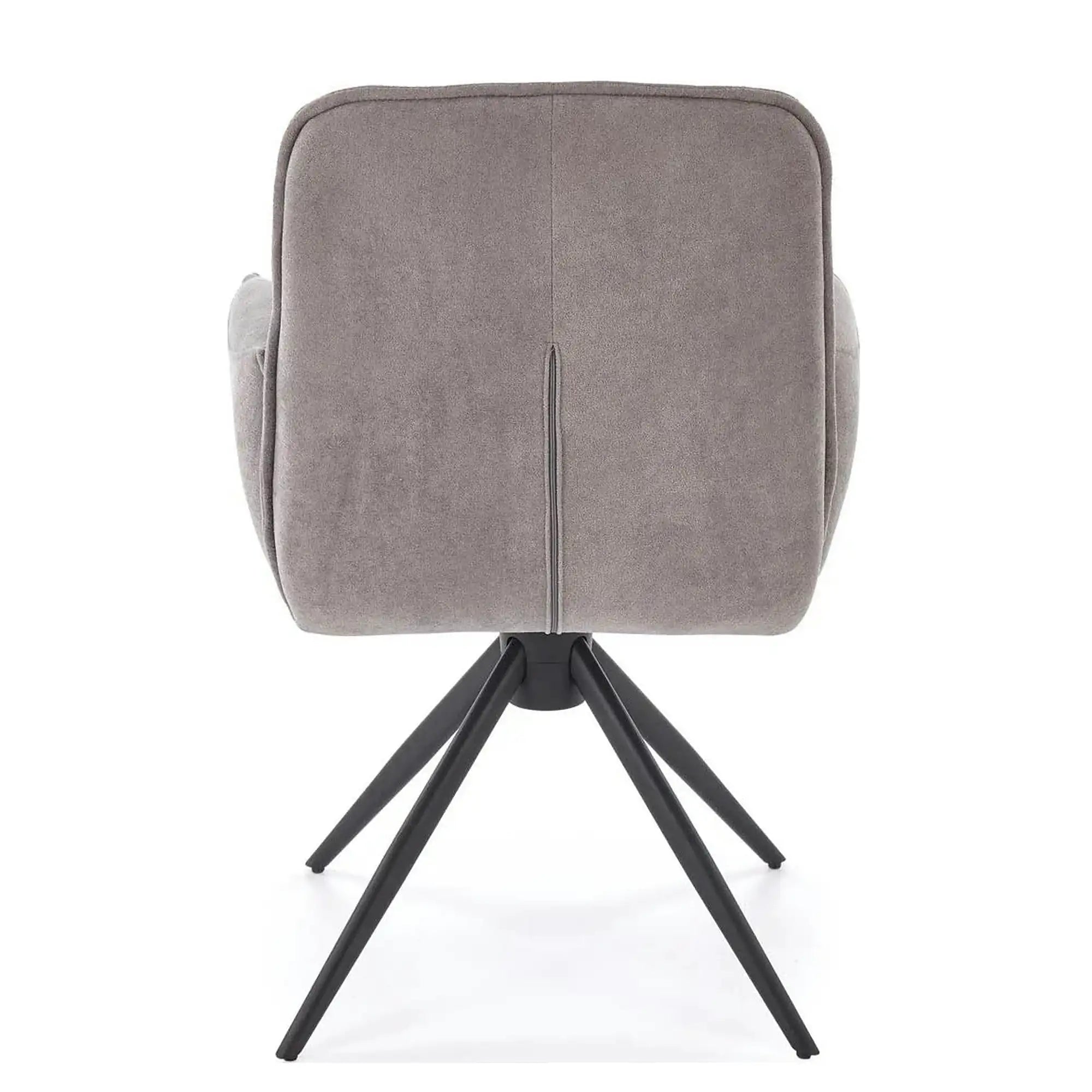 Scaun K574, gri/negru, stofa catifelata/otel, 60x60x88 cm