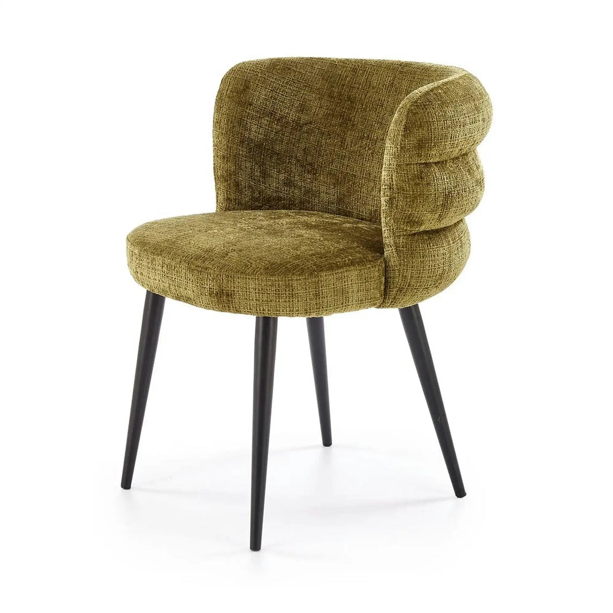 Scaun K575, verde olive - Cremona 38, stofa catifelata/otel, 62x64x79 cm