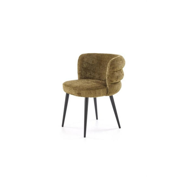 Scaun K575, verde olive - Cremona 38, stofa catifelata/otel, 62x64x79 cm