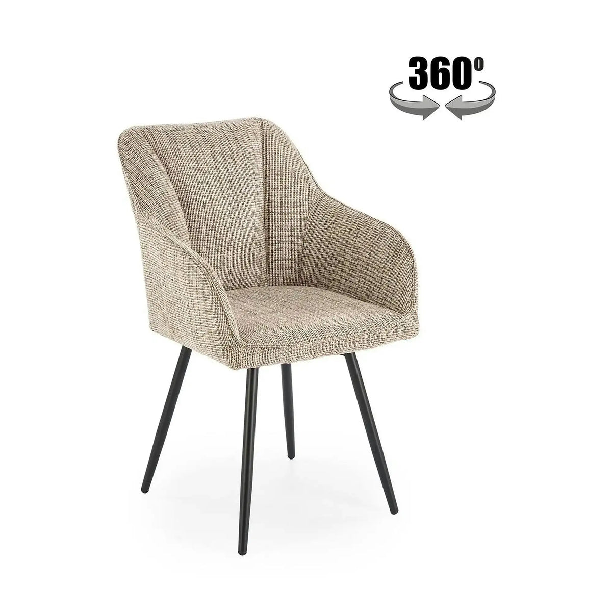 Scaun K576, bej/negru, stofa clasica/otel, 54x60x85 cm