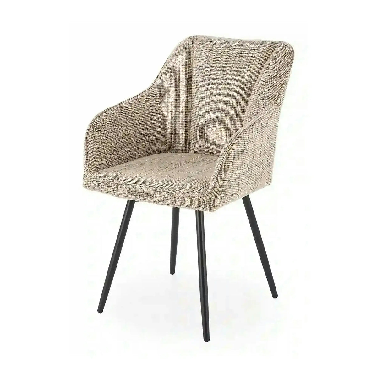 Scaun K576, bej/negru, stofa clasica/otel, 54x60x85 cm