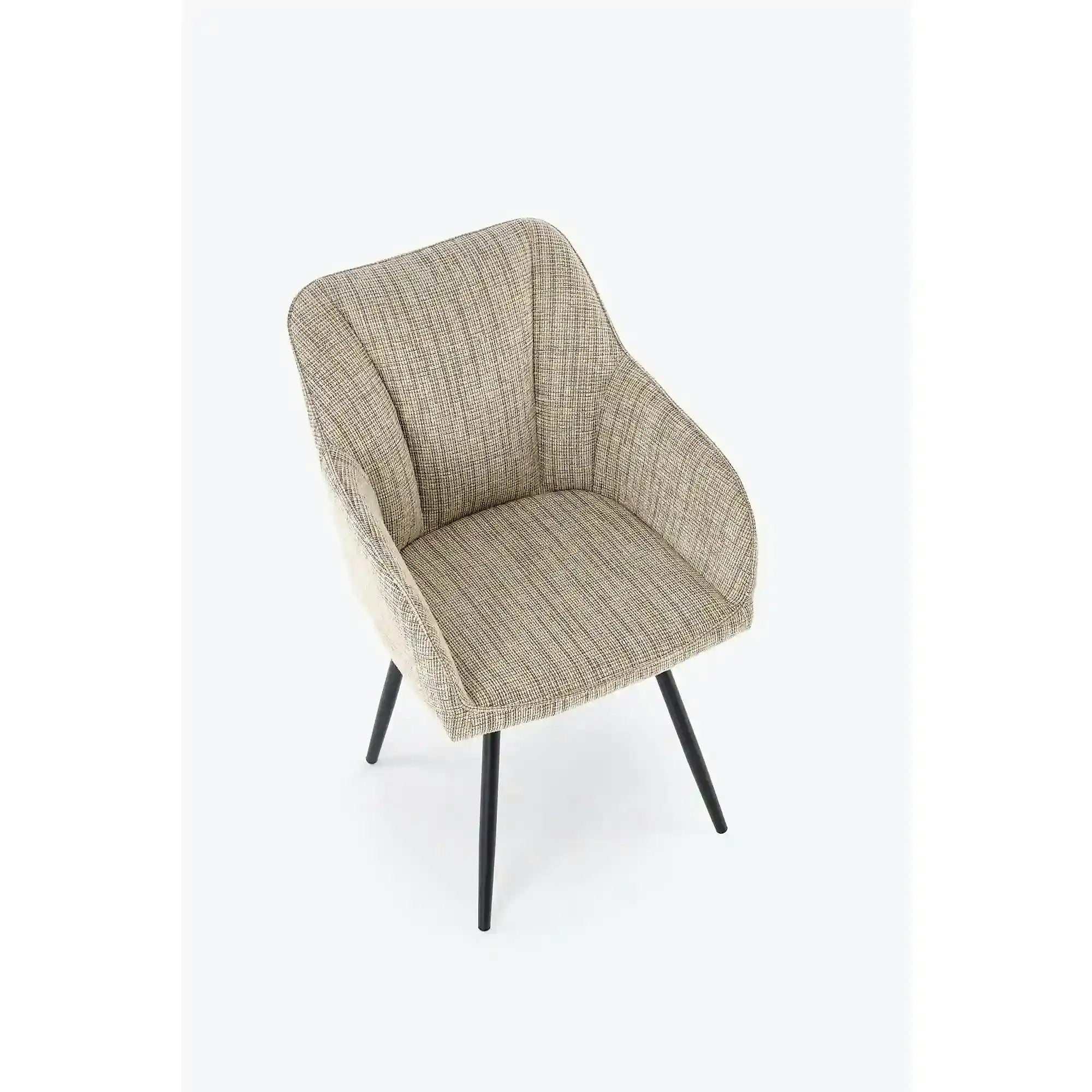 Scaun K576, bej/negru, stofa clasica/otel, 54x60x85 cm